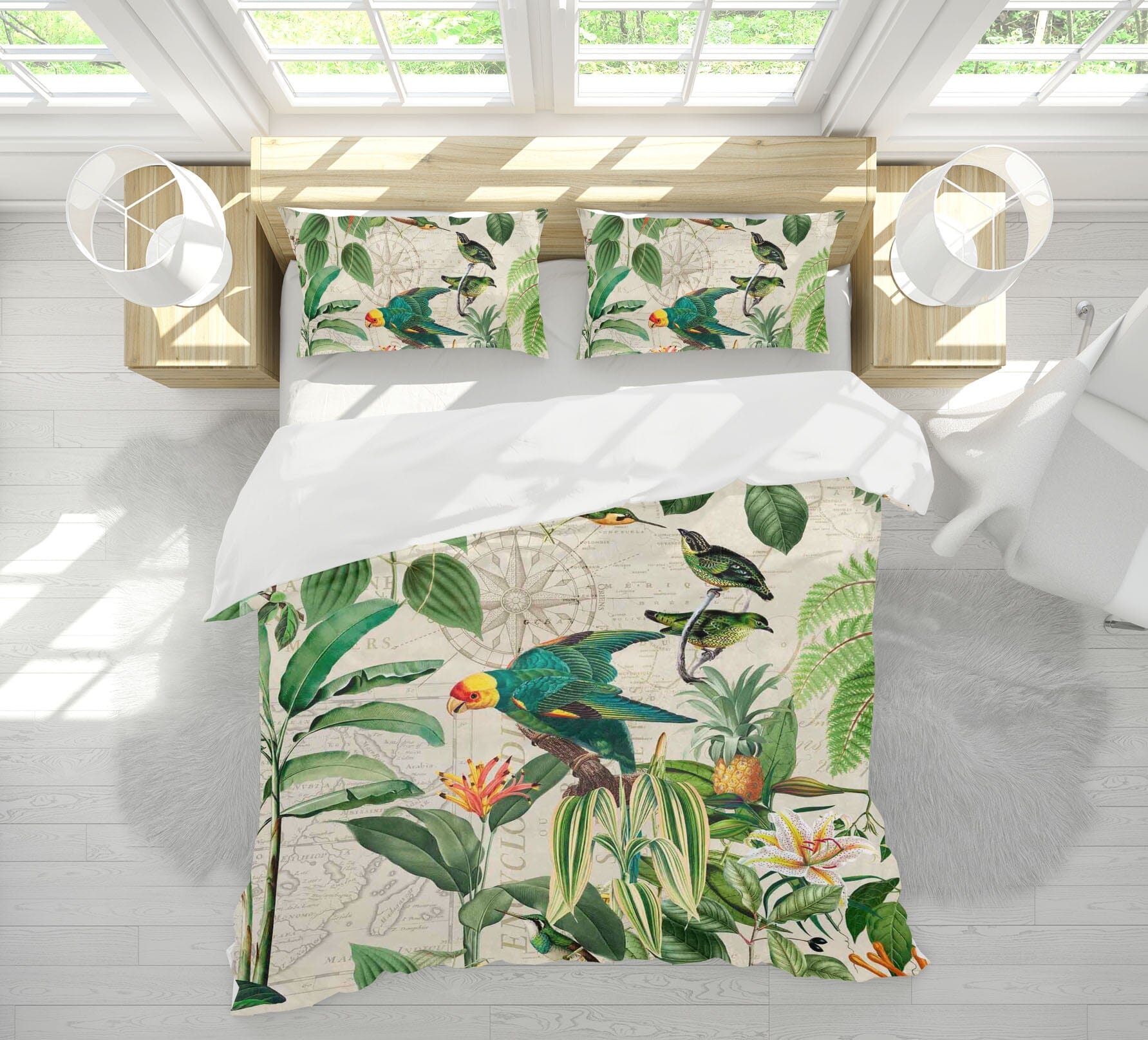 3D Kingdom Of Birds 2133 Andrea haase Bedding Bed Pillowcases Quilt Quiet Covers AJ Creativity Home 