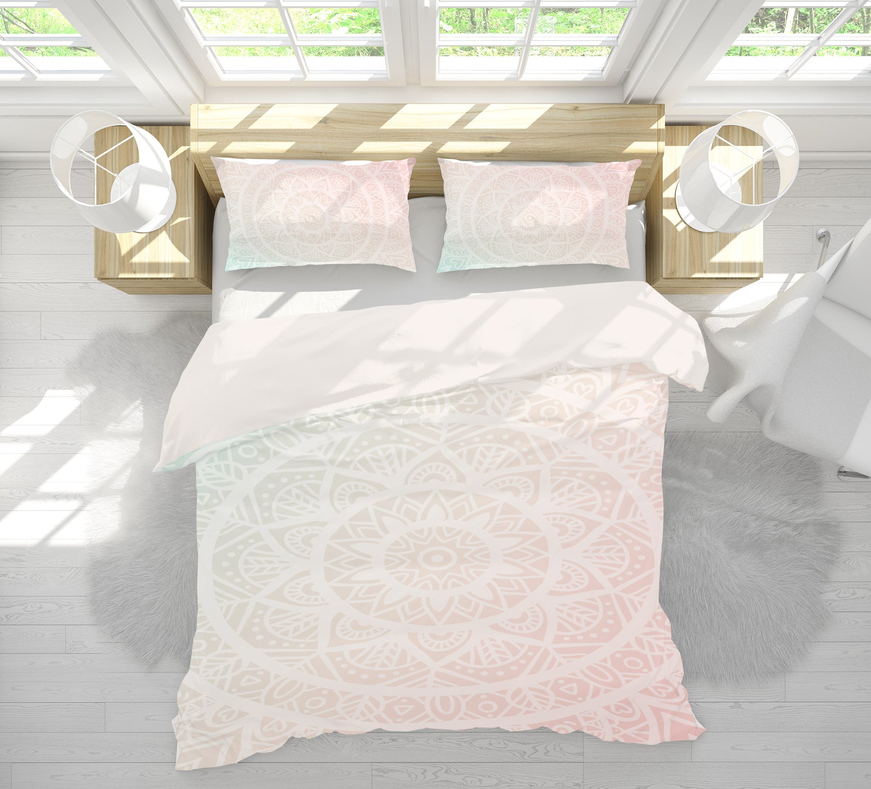 3D Light Pink Pattern 14157 Bed Pillowcases Quilt