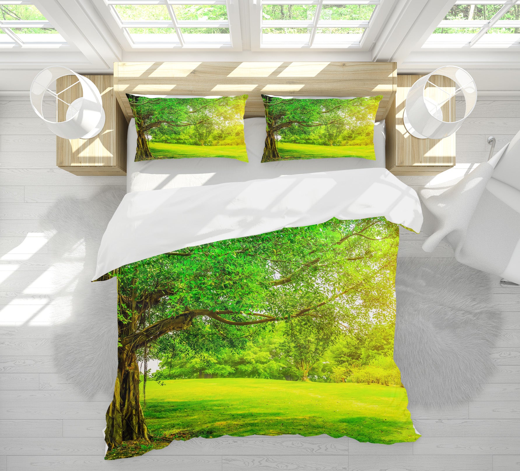 3D Tree Lawn 60261 Bed Pillowcases Quilt