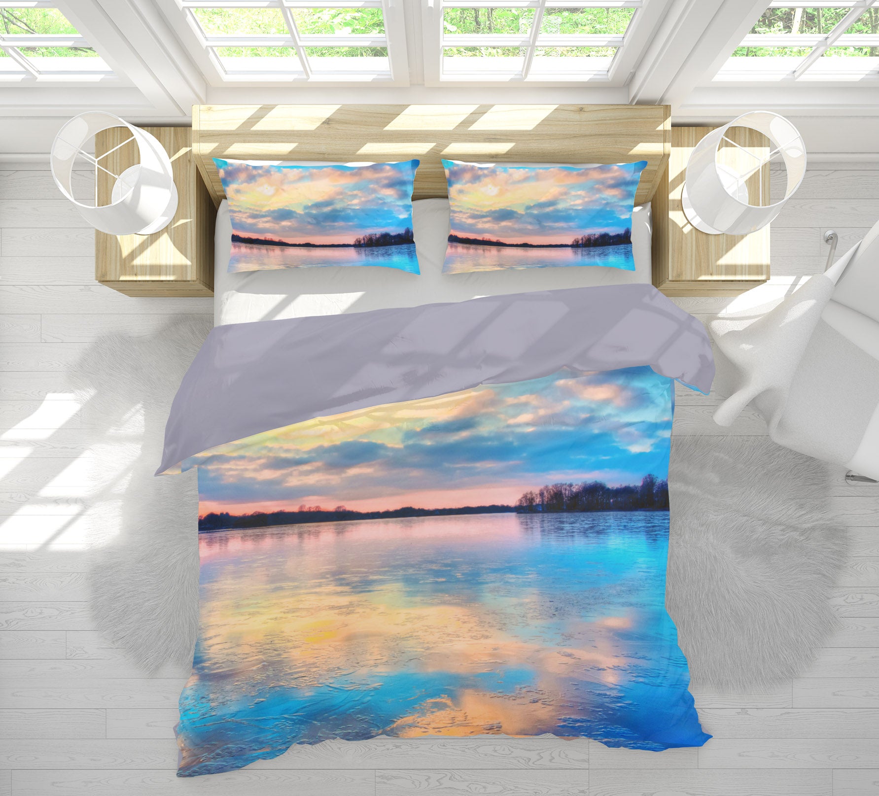 3D Sky Reflection 16060 Bed Pillowcases Quilt