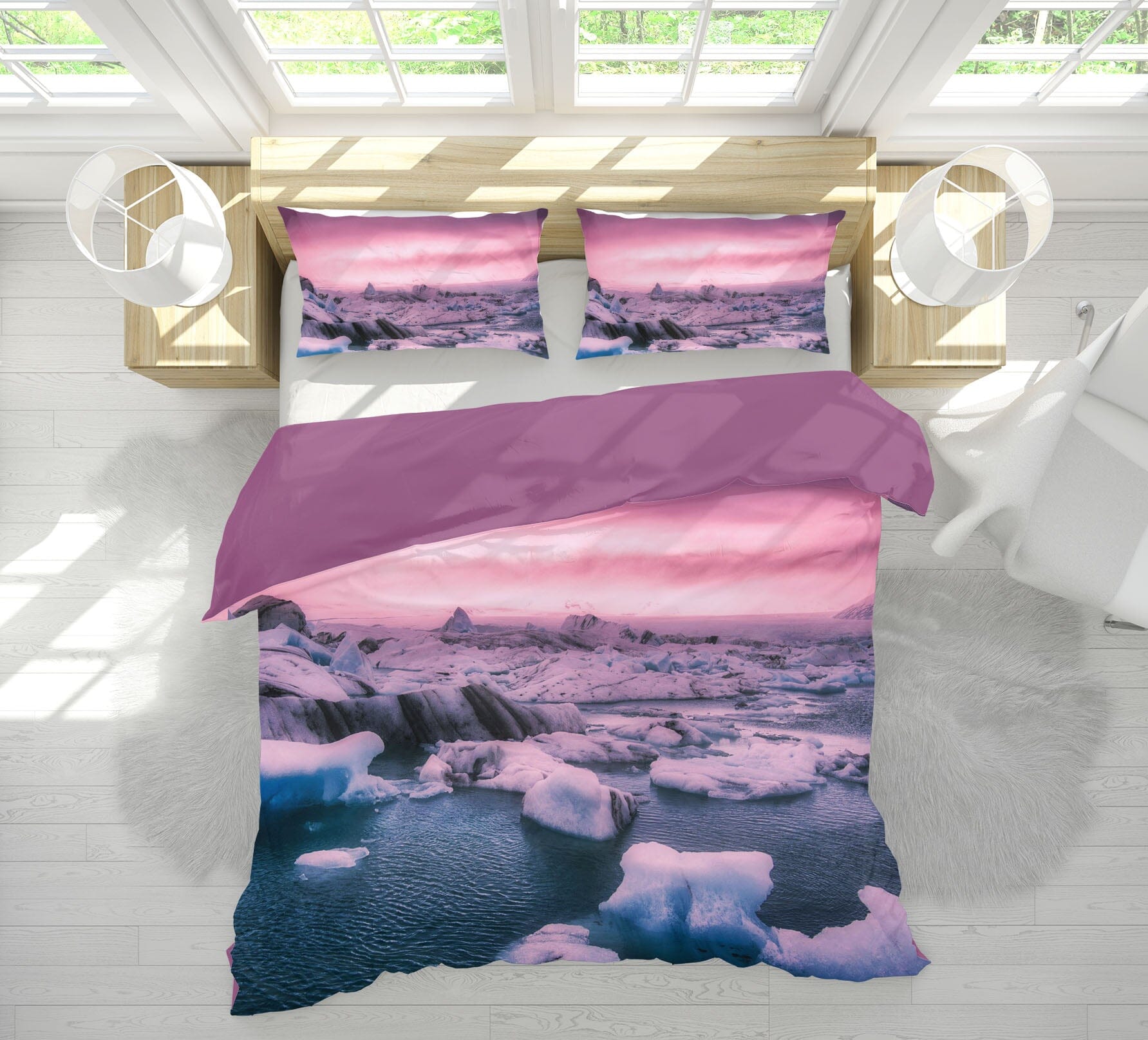 3D Pink Sunset 2156 Marco Carmassi Bedding Bed Pillowcases Quilt Quiet Covers AJ Creativity Home 