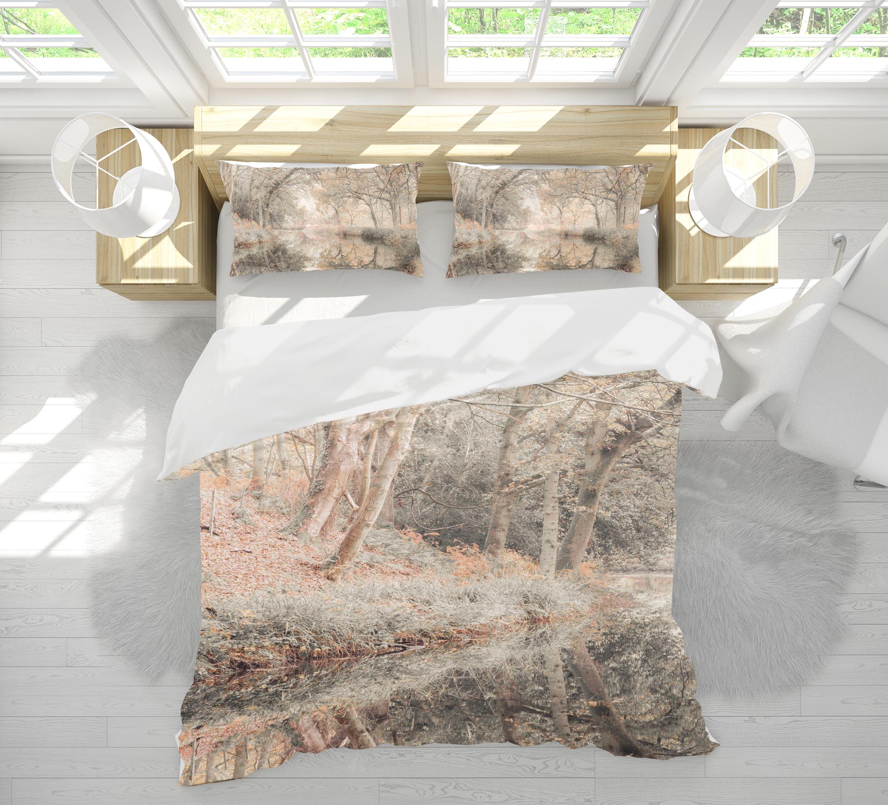 3D Creek Forest 7156 Assaf Frank Bedding Bed Pillowcases Quilt Cover Duvet Cover