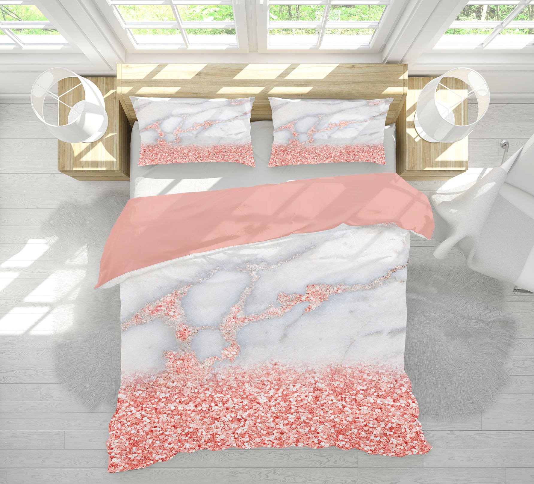 3D Pink Powder 18138 Uta Naumann Bedding Bed Pillowcases Quilt