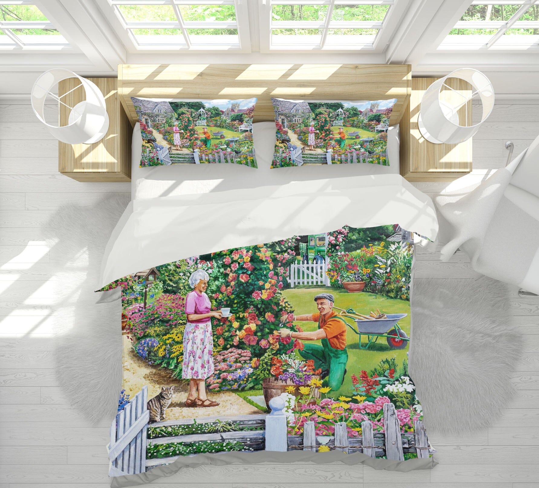 3D Tending A Cottage Garden 2056 Trevor Mitchell bedding Bed Pillowcases Quilt Quiet Covers AJ Creativity Home 