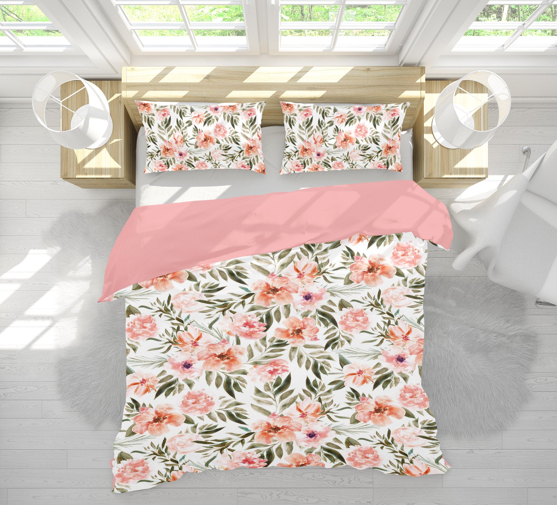 3D Pink Flower 18177 Uta Naumann Bedding Bed Pillowcases Quilt