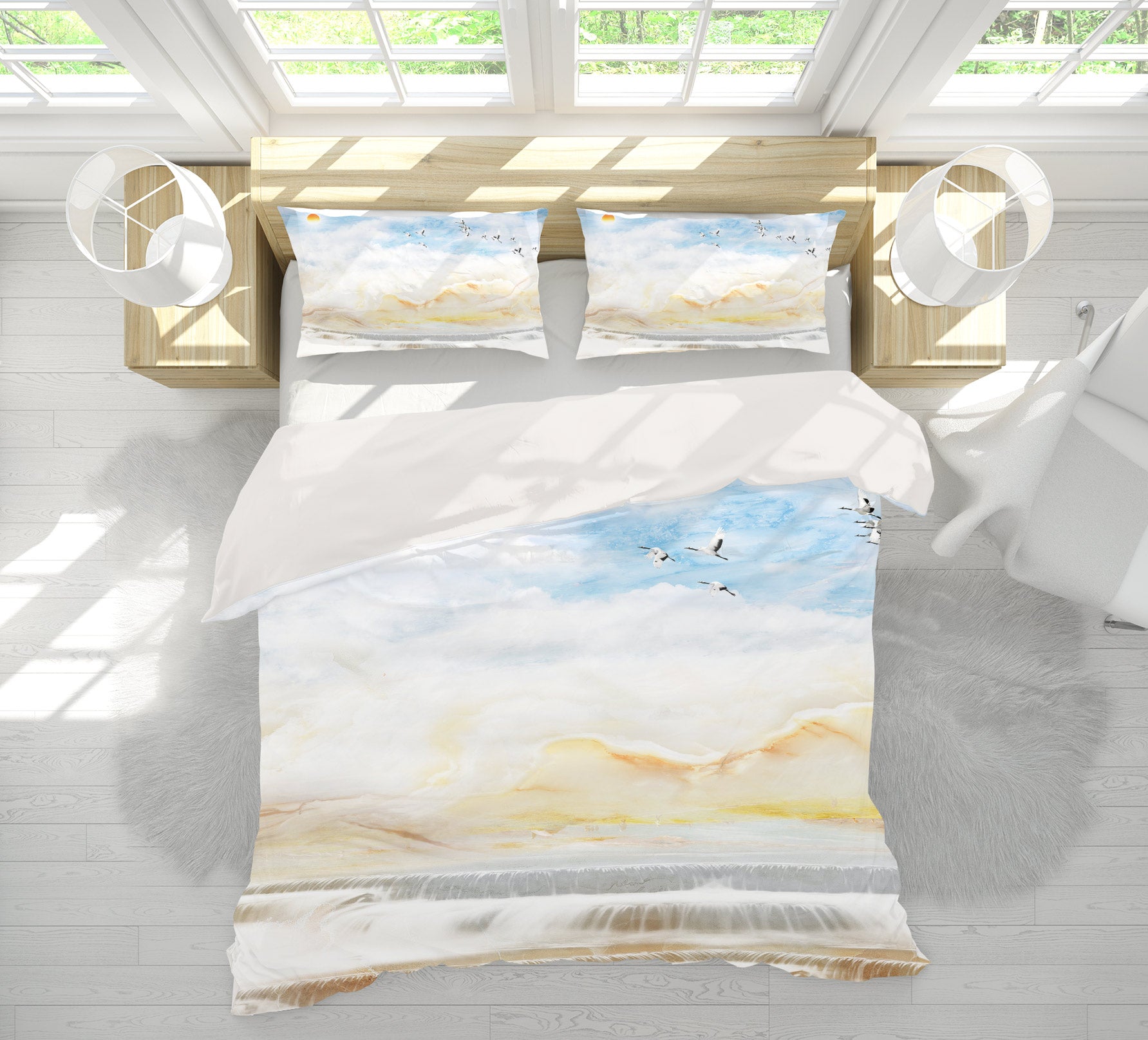 3D Mountain River 12072 Bed Pillowcases Quilt