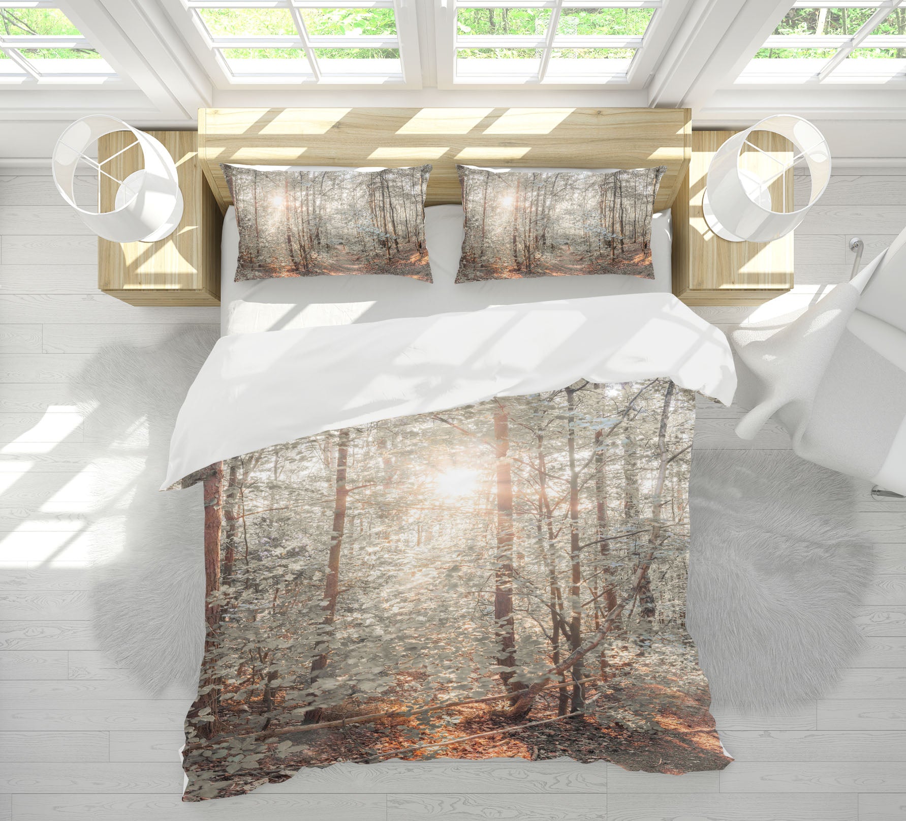 3D Sunlight Trees 7225 Assaf Frank Bedding Bed Pillowcases Quilt Cover Duvet Cover