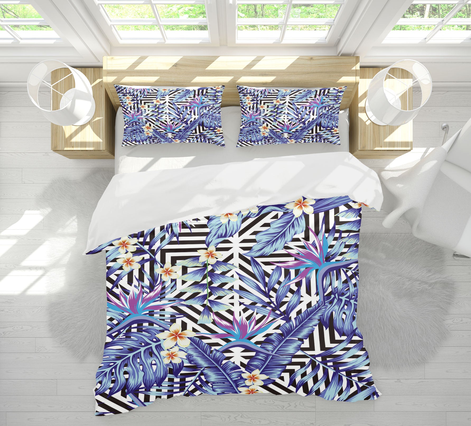 3D Leaf Flower Pattern 60242 Bed Pillowcases Quilt