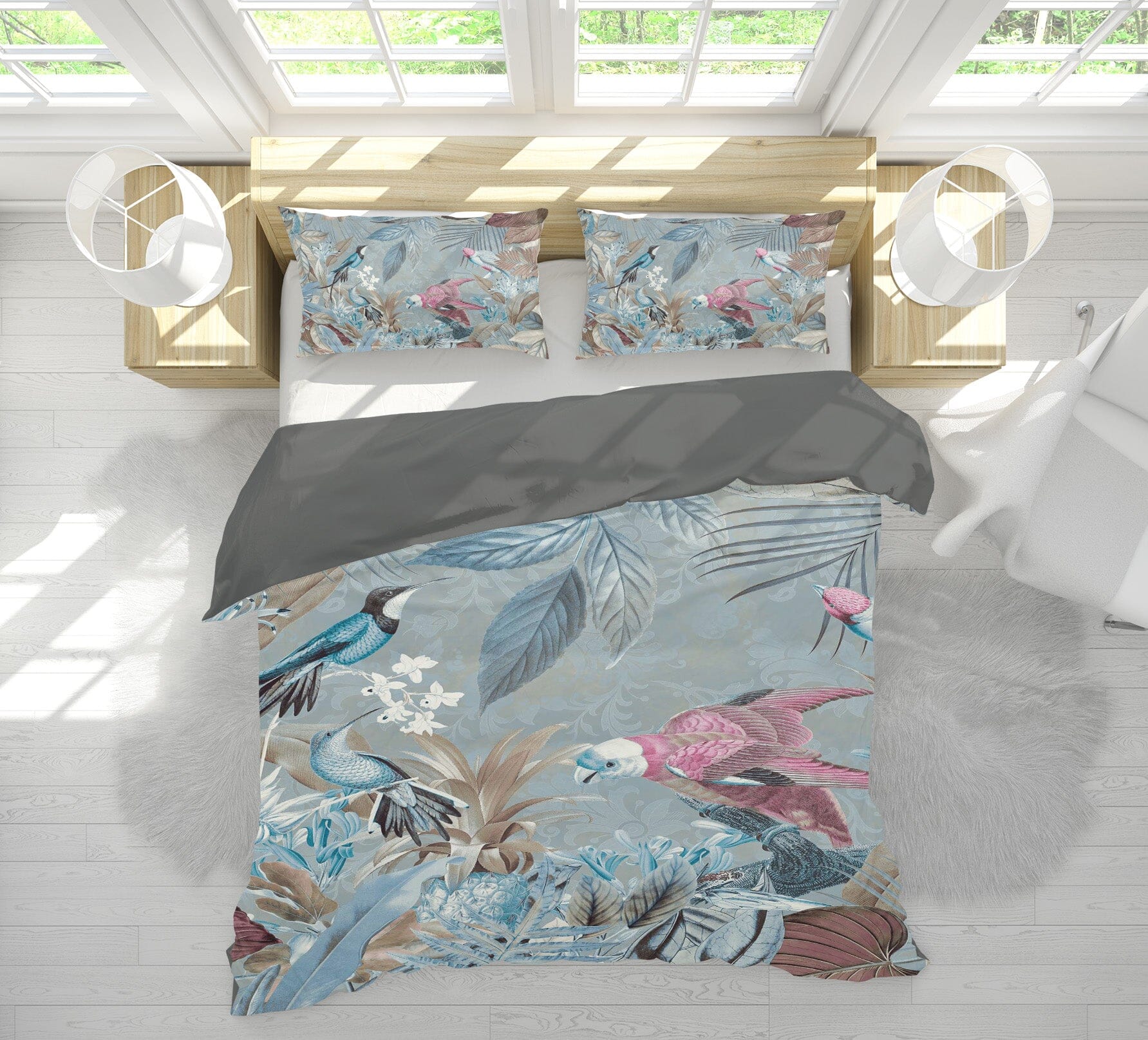 3D Bird Garden 125 Andrea haase Bedding Bed Pillowcases Quilt Quiet Covers AJ Creativity Home 