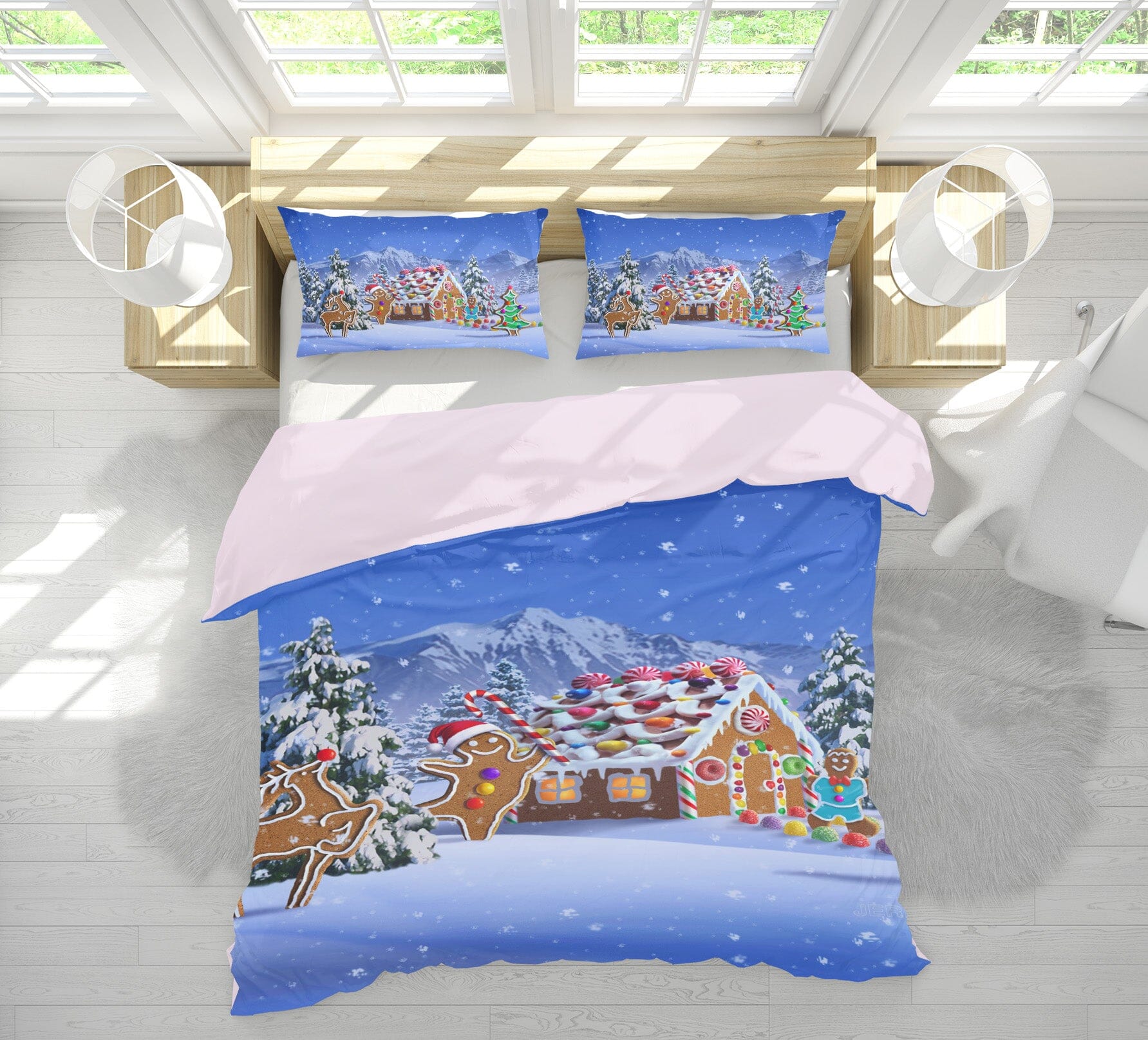 3D Gingerbread Fantasy 2122 Jerry LoFaro bedding Bed Pillowcases Quilt Quiet Covers AJ Creativity Home 