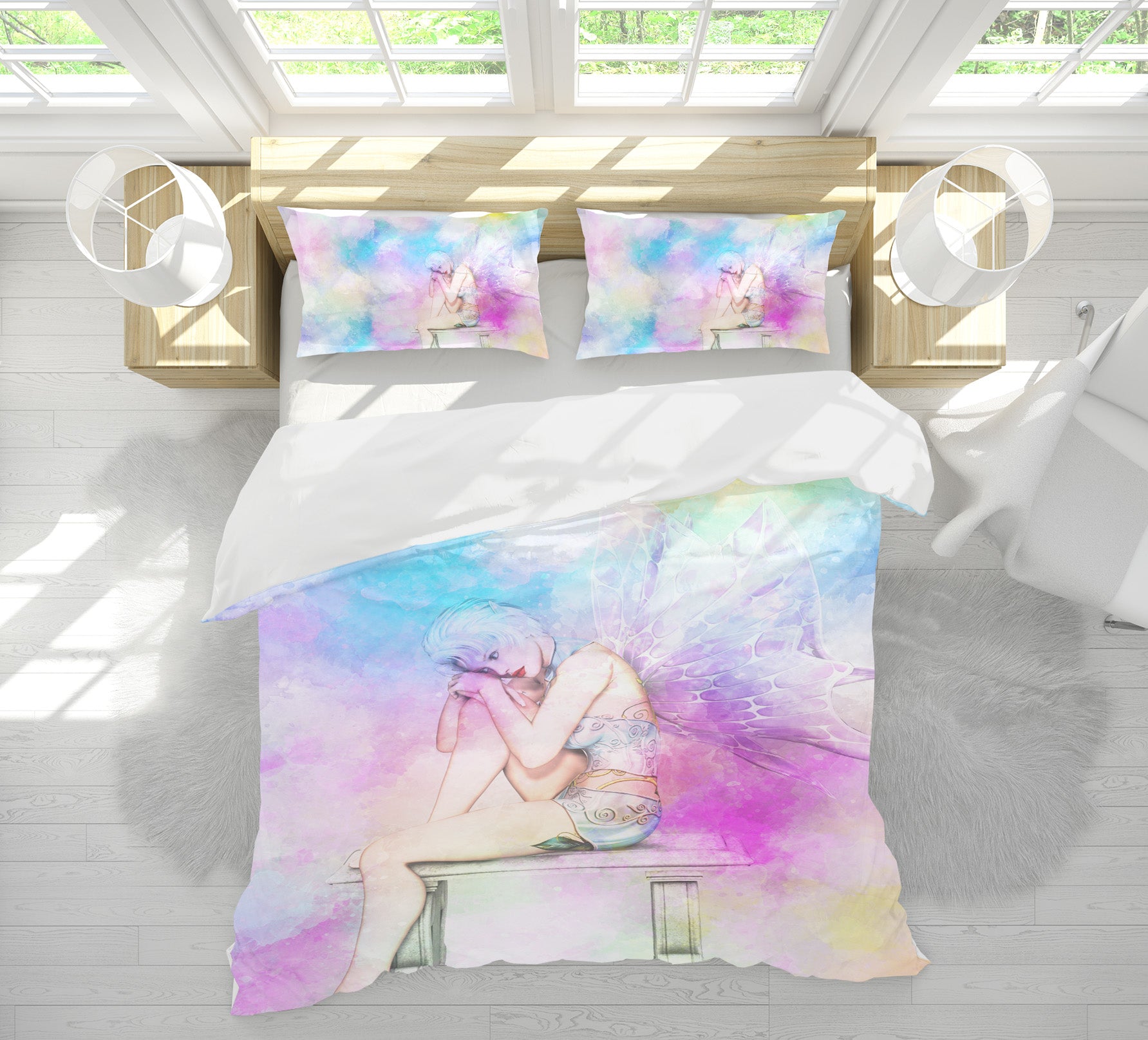 3D Colorful Female 19140 Bed Pillowcases Quilt