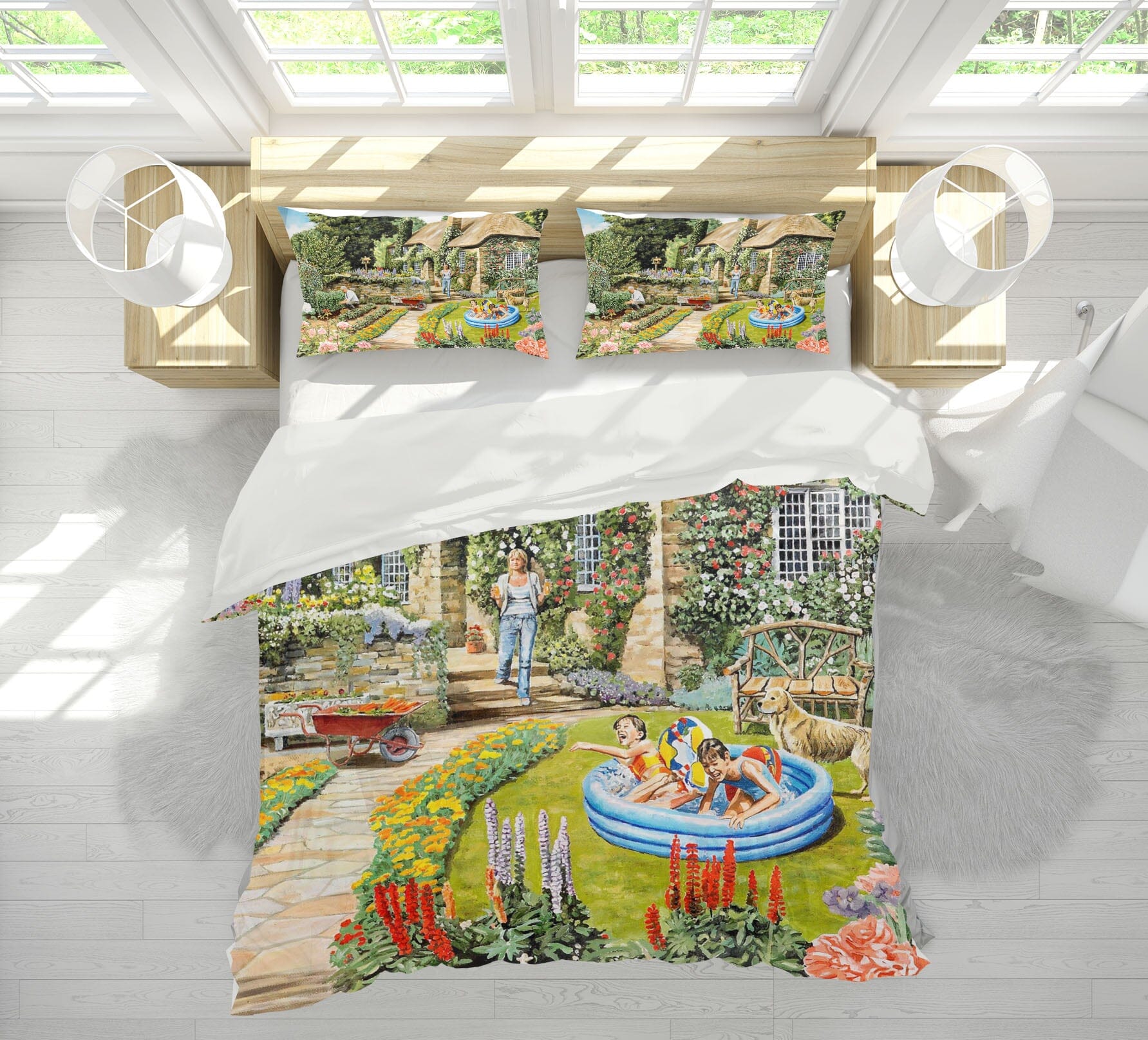3D Summer Garden 2054 Trevor Mitchell bedding Bed Pillowcases Quilt Quiet Covers AJ Creativity Home 