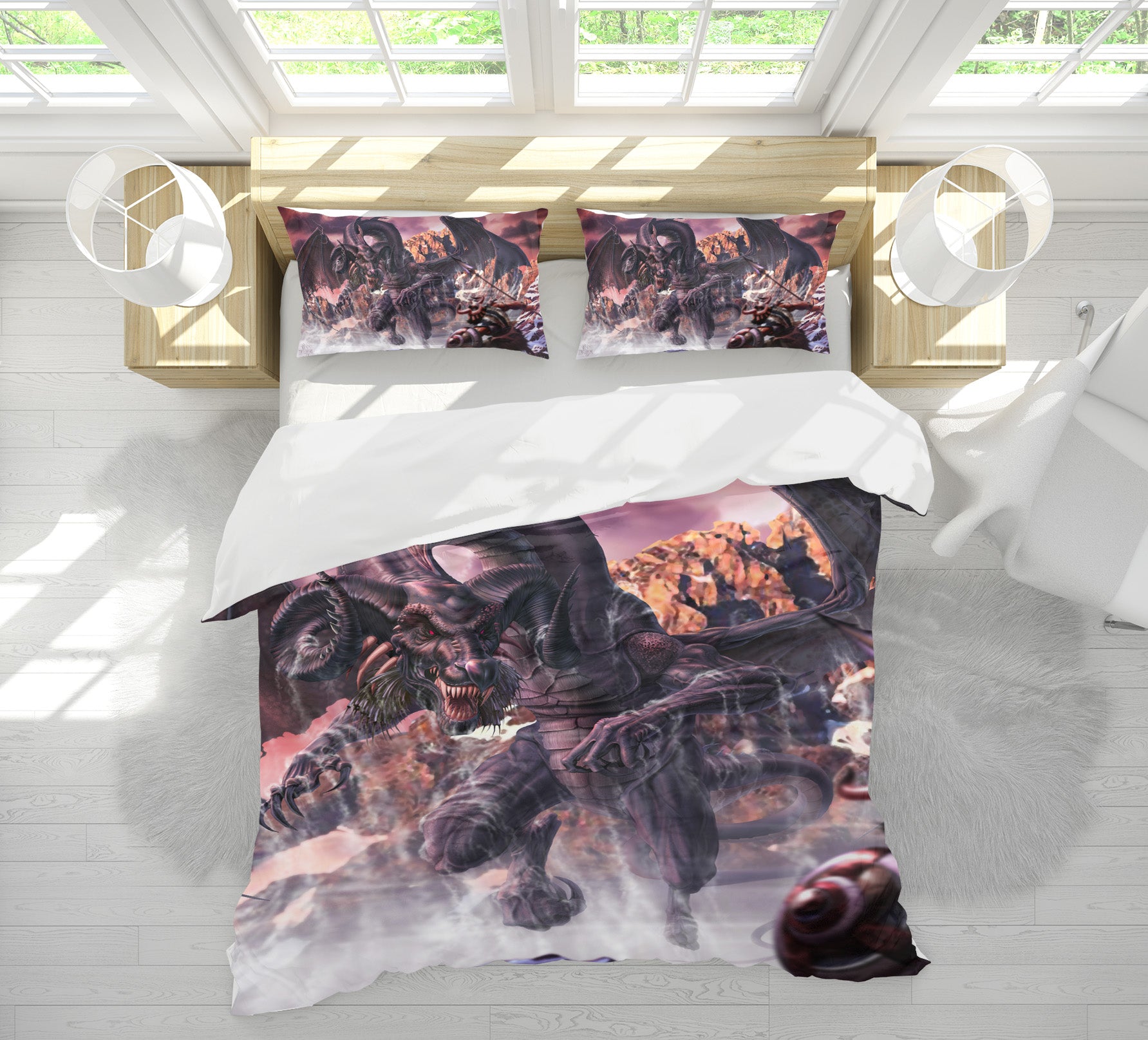 3D Dinosaur Monster 4068 Tom Wood Bedding Bed Pillowcases Quilt