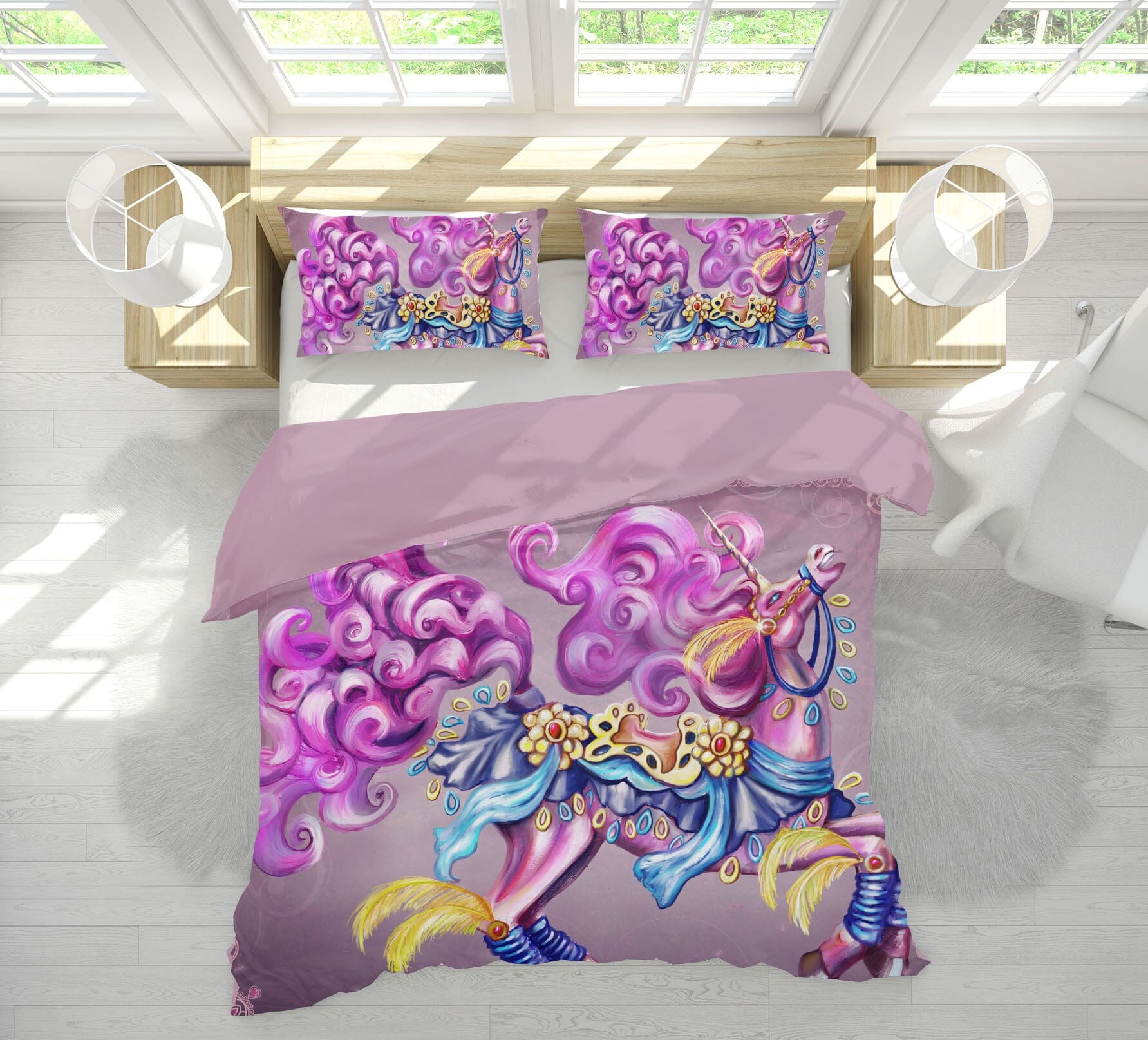 3D Purple Pet 115 Rose Catherine Khan Bedding Bed Pillowcases Quilt Quiet Covers AJ Creativity Home 