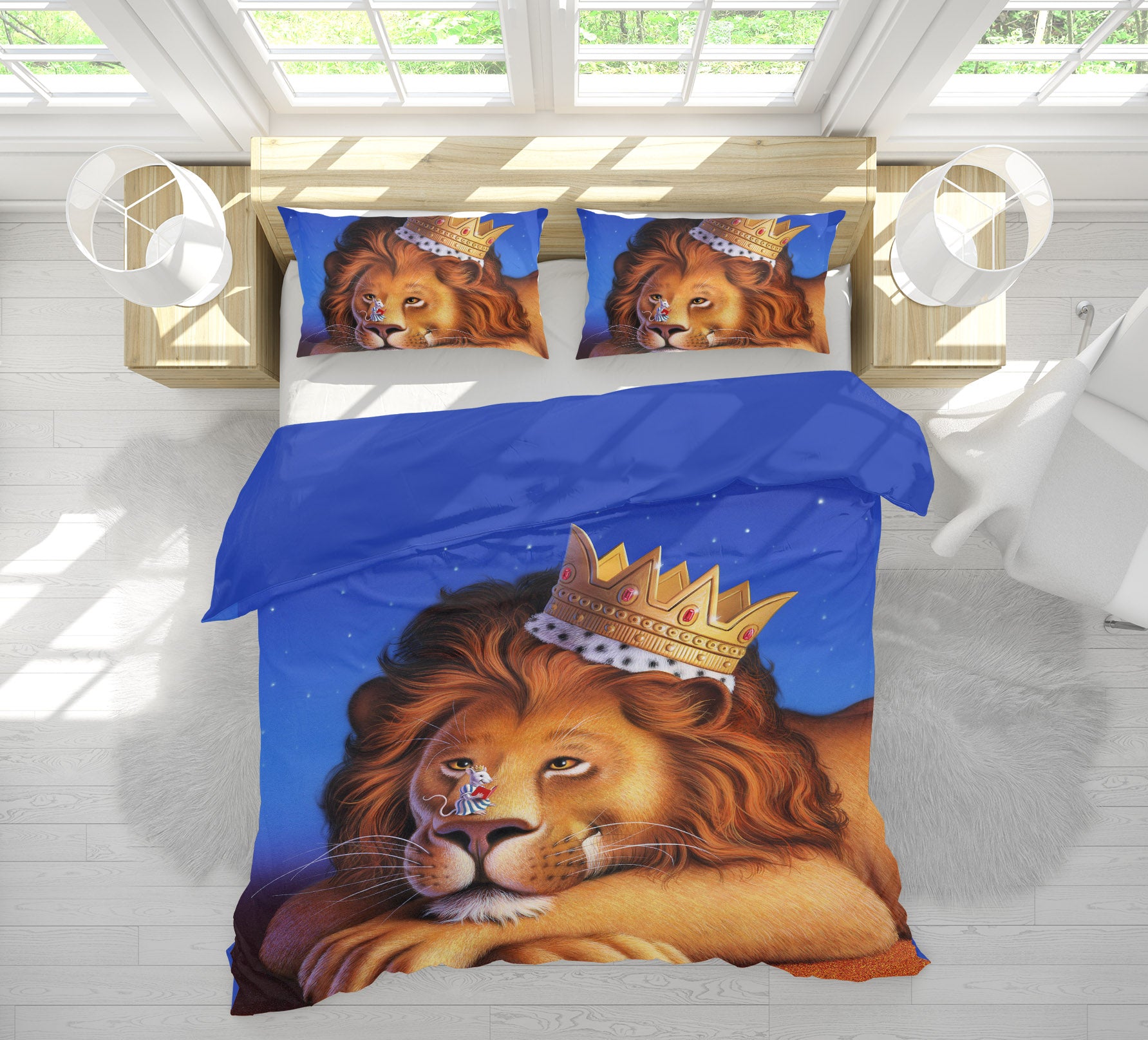 3D Lion King Mouse 18066 Jerry LoFaro bedding Bed Pillowcases Quilt