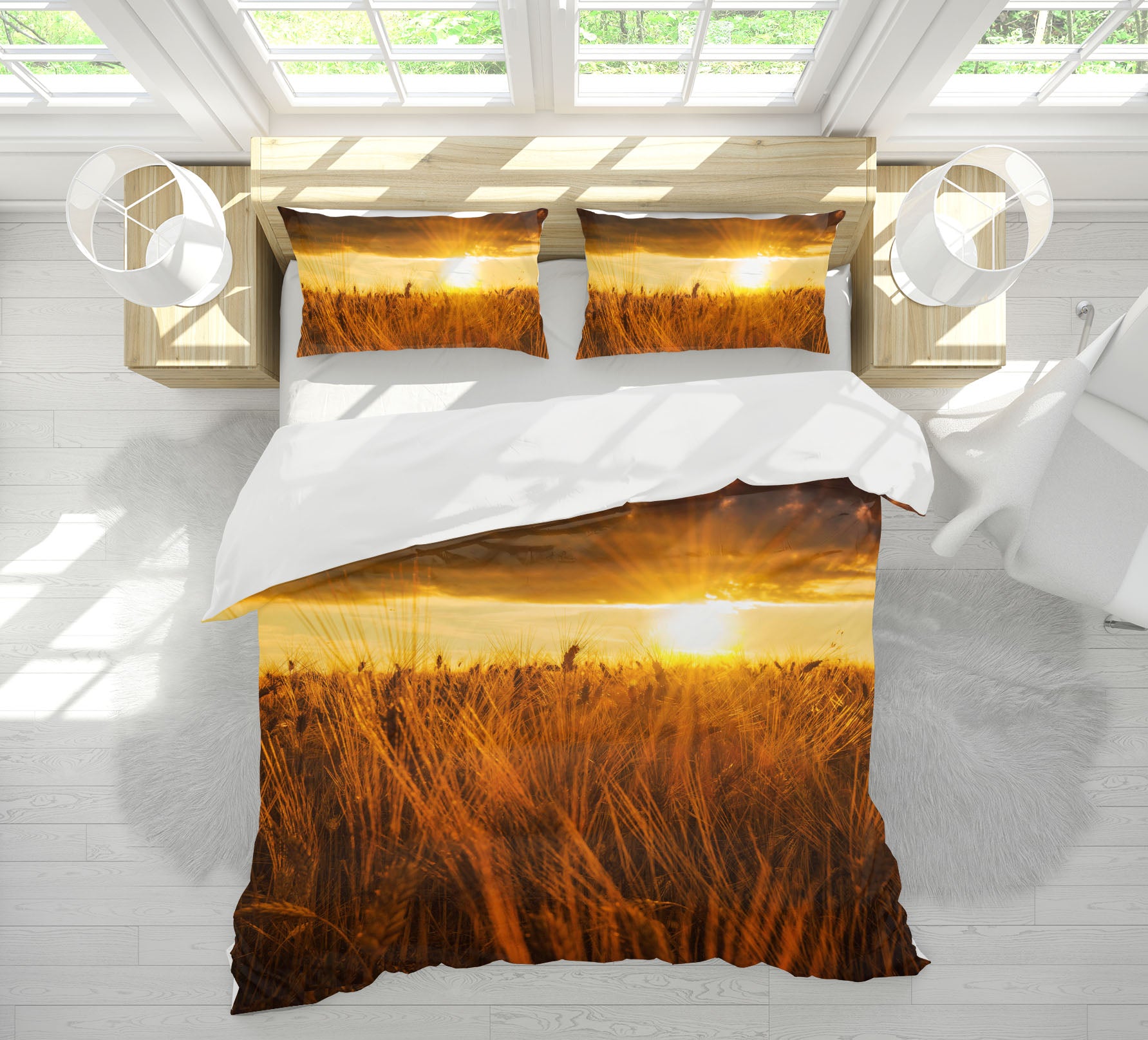 3D Sunny Wheat Field 046 Marco Carmassi Bedding Bed Pillowcases Quilt