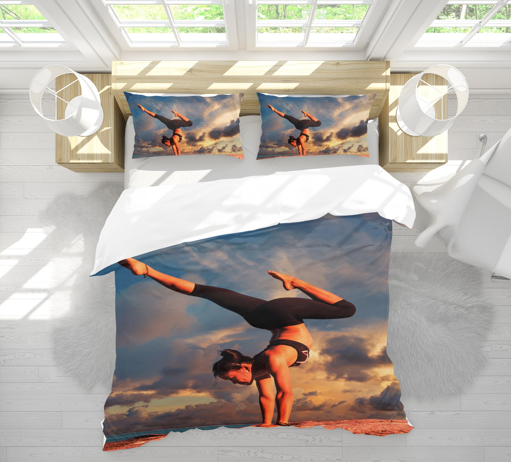 3D Yoga Moves 14202 Bed Pillowcases Quilt