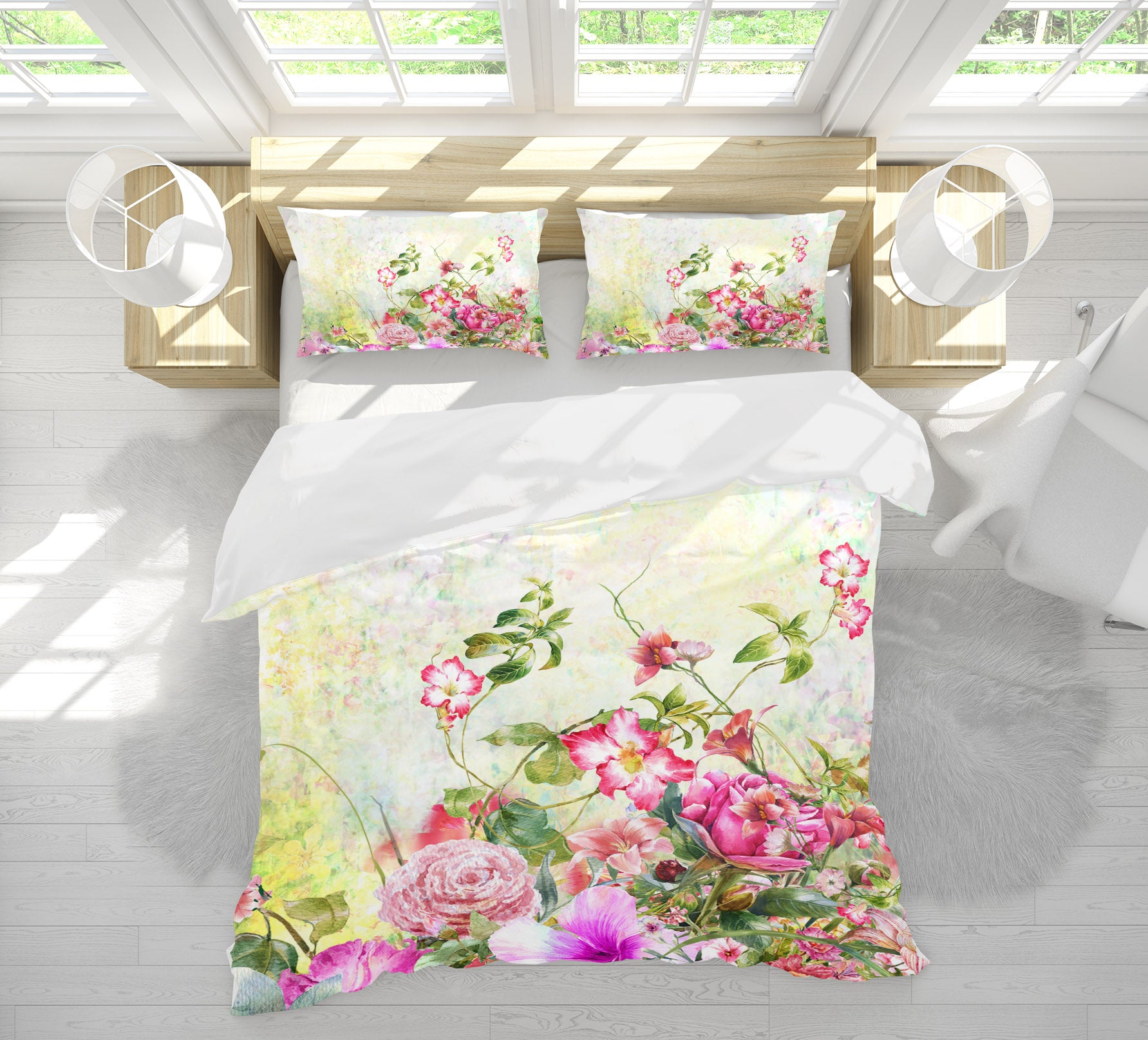 3D Flower Bush 60142 Bed Pillowcases Quilt