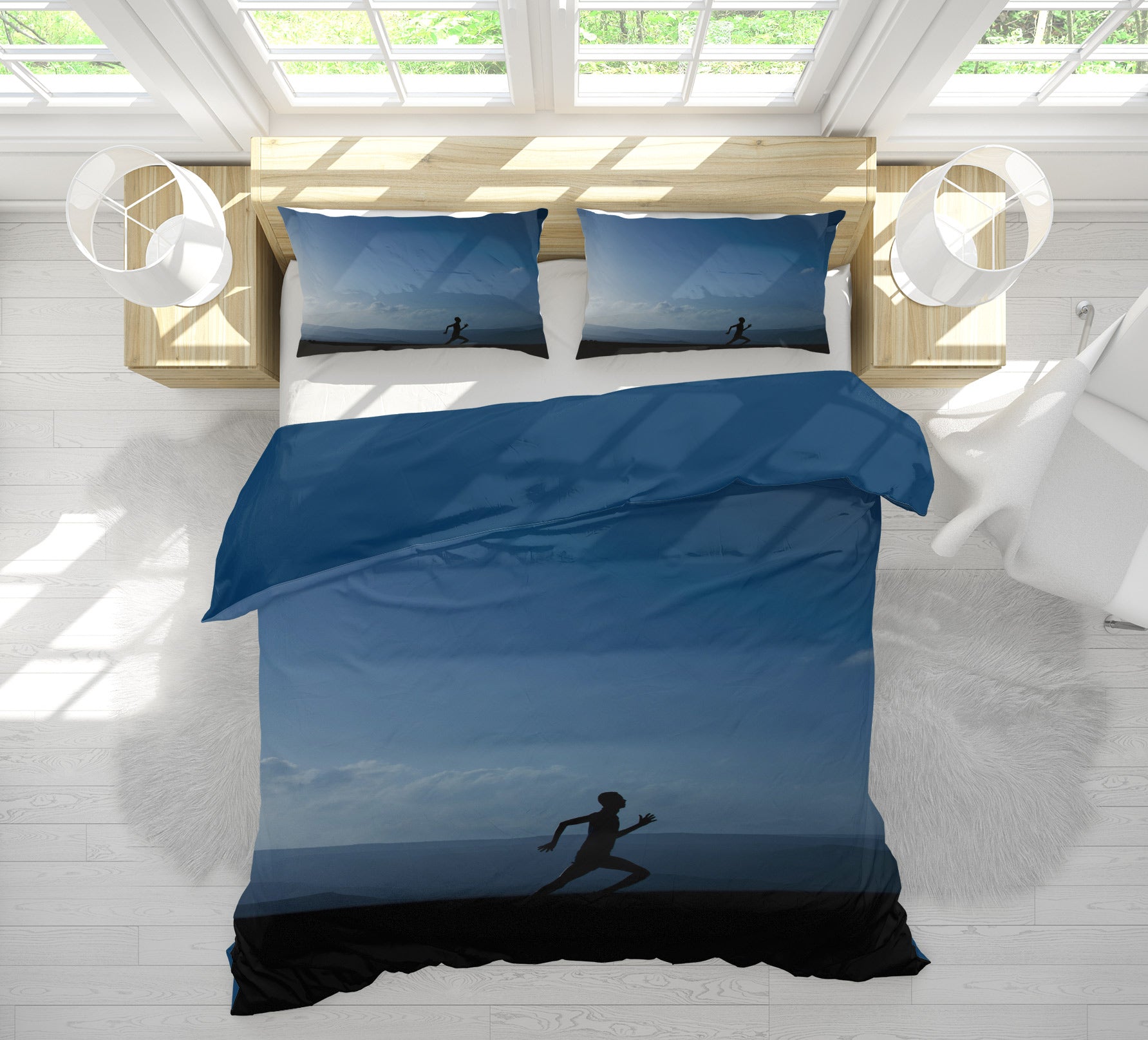 3D Run 14097 Bed Pillowcases Quilt