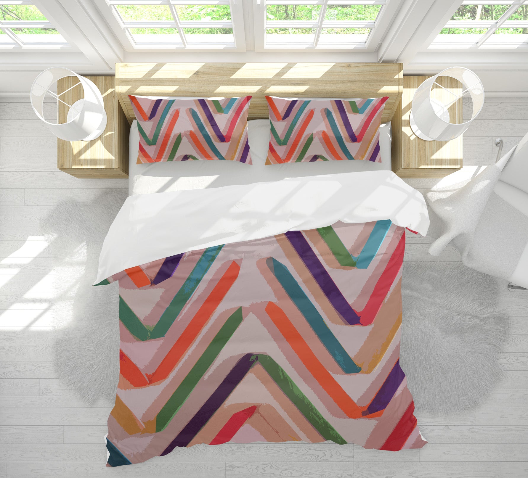 3D Wavy Lines 70032 Shandra Smith Bedding Bed Pillowcases Quilt