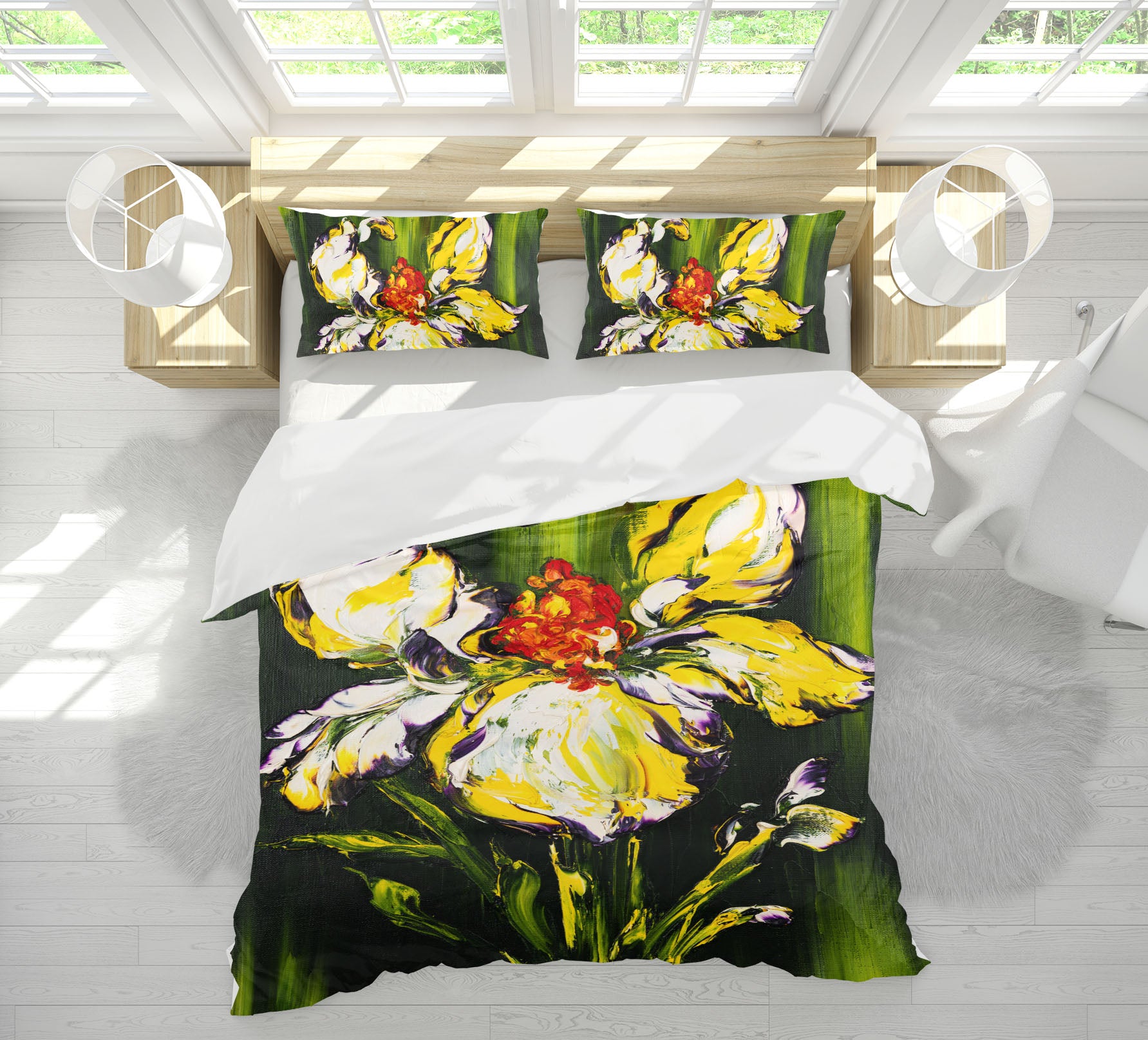 3D Yellow Flower 607 Skromova Marina Bedding Bed Pillowcases Quilt