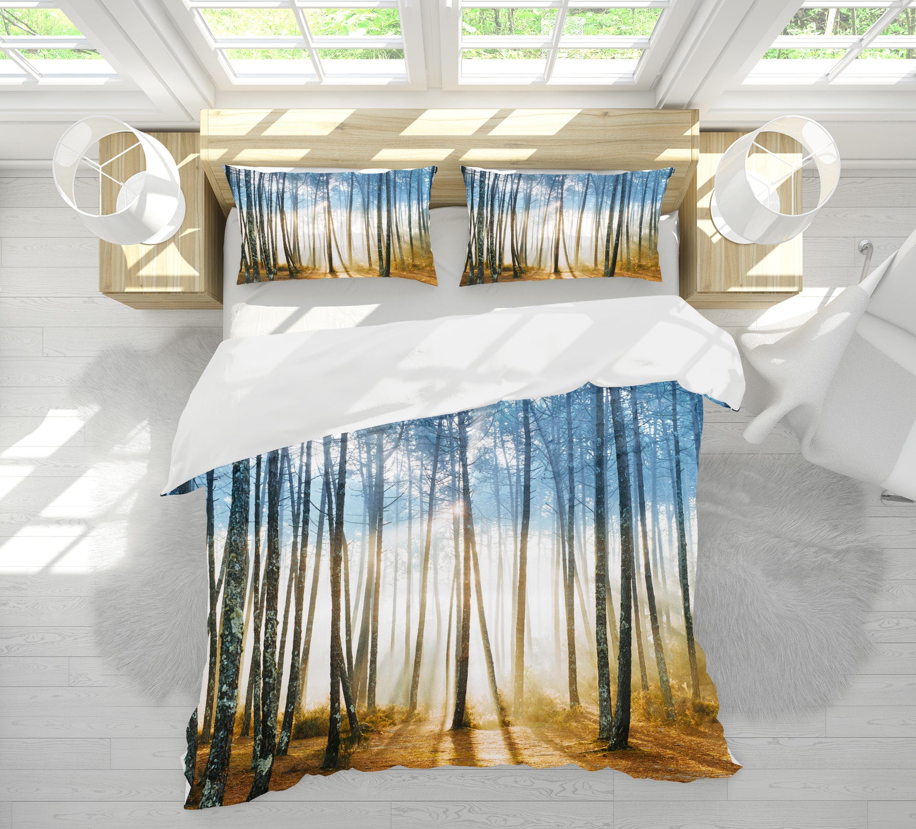 3D Forest 61013 Bed Pillowcases Quilt