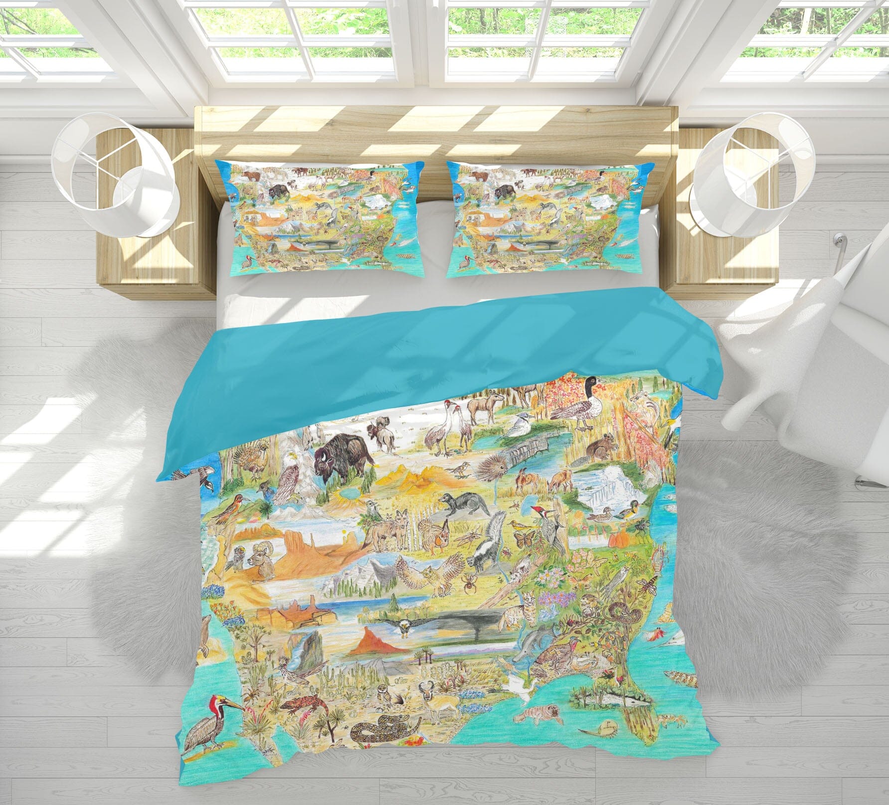 3D Animal Atlas 038 Michael Sewell Bedding Bed Pillowcases Quilt Quiet Covers AJ Creativity Home 