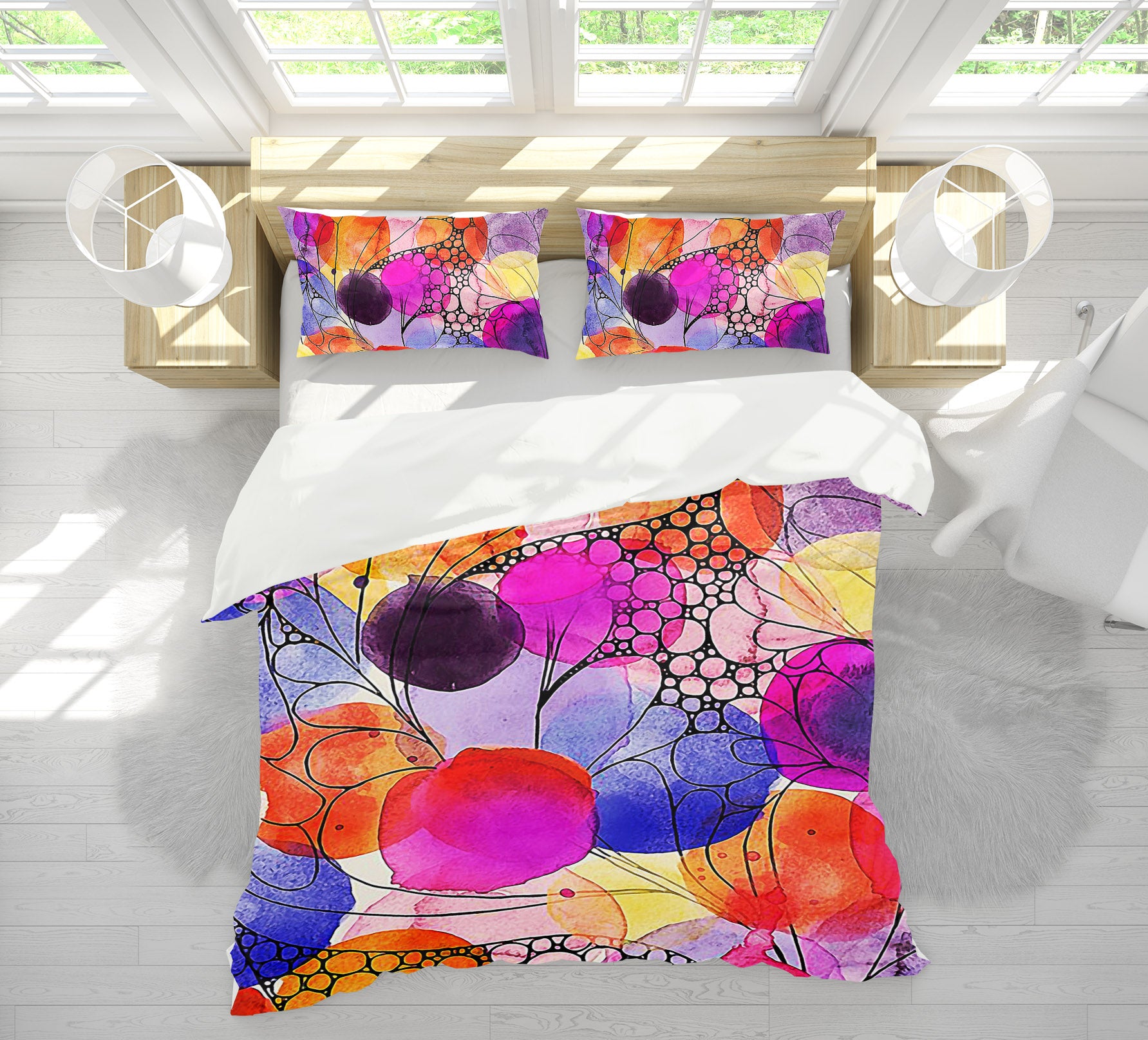 3D Green Circle 12143 Bed Pillowcases Quilt