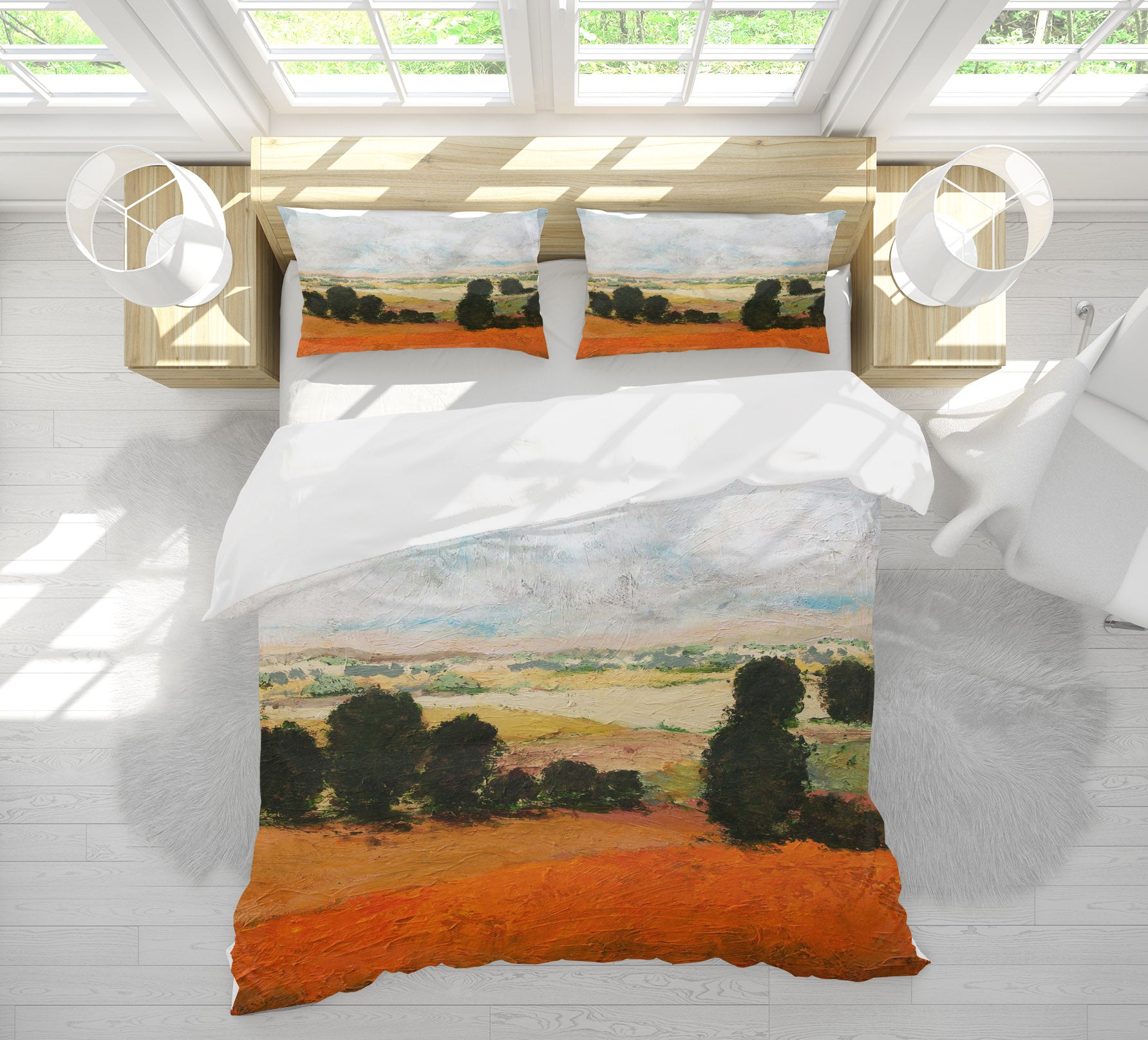 3D Red Land 1094 Allan P. Friedlander Bedding Bed Pillowcases Quilt