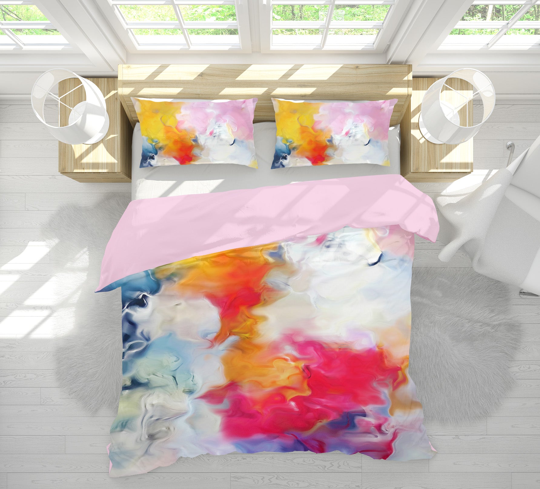 3D Colored Smoke 12118 Bed Pillowcases Quilt