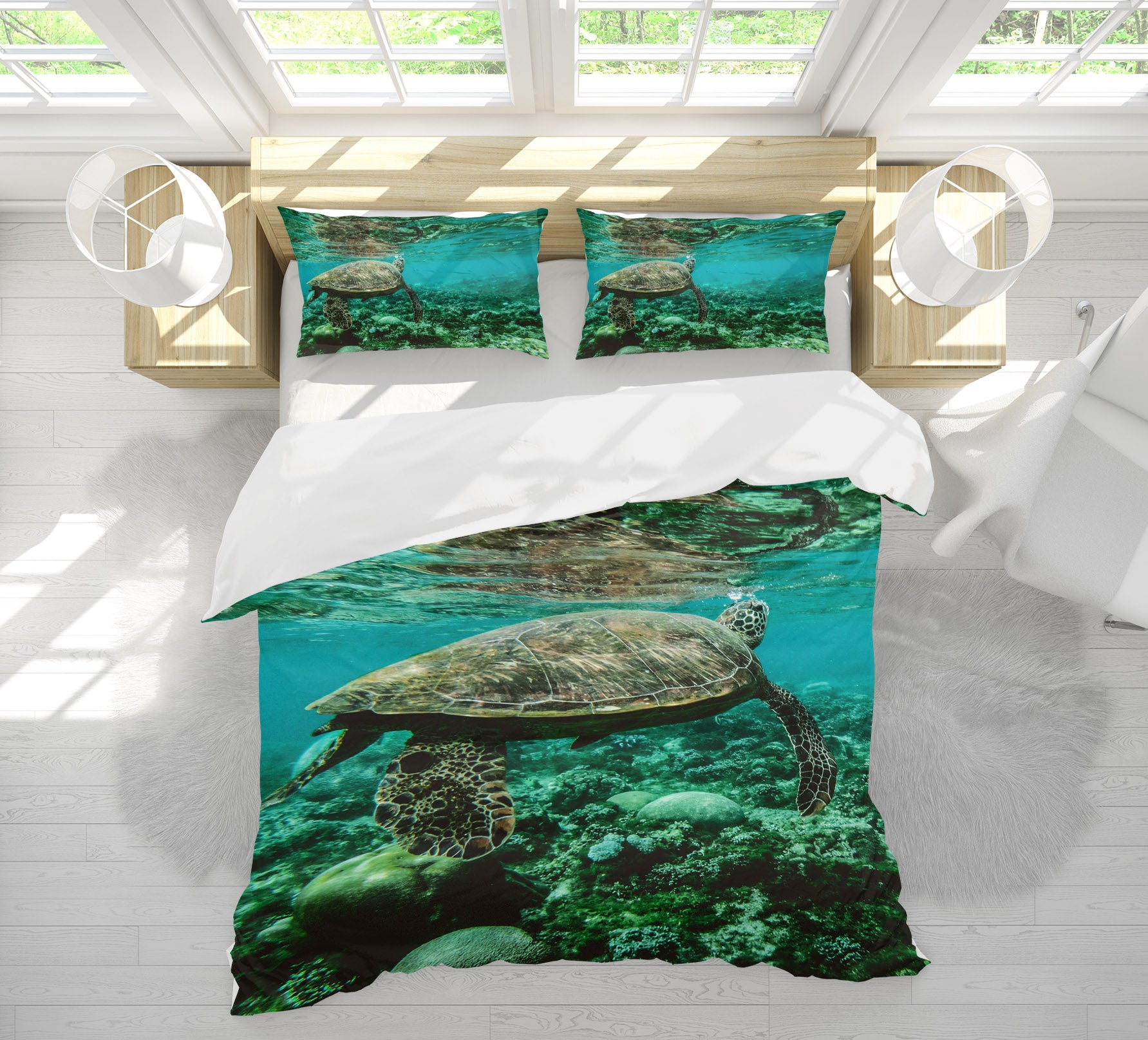 3D Sea Turtle 21028 Bed Pillowcases Quilt