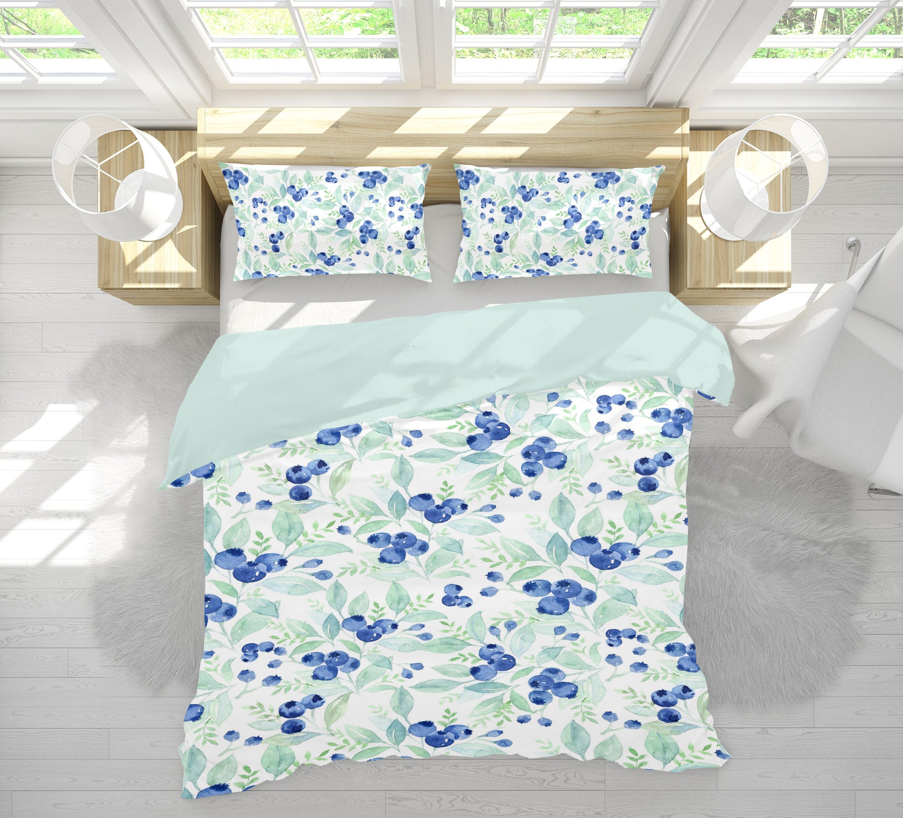 3D Blueberry 18216 Uta Naumann Bedding Bed Pillowcases Quilt