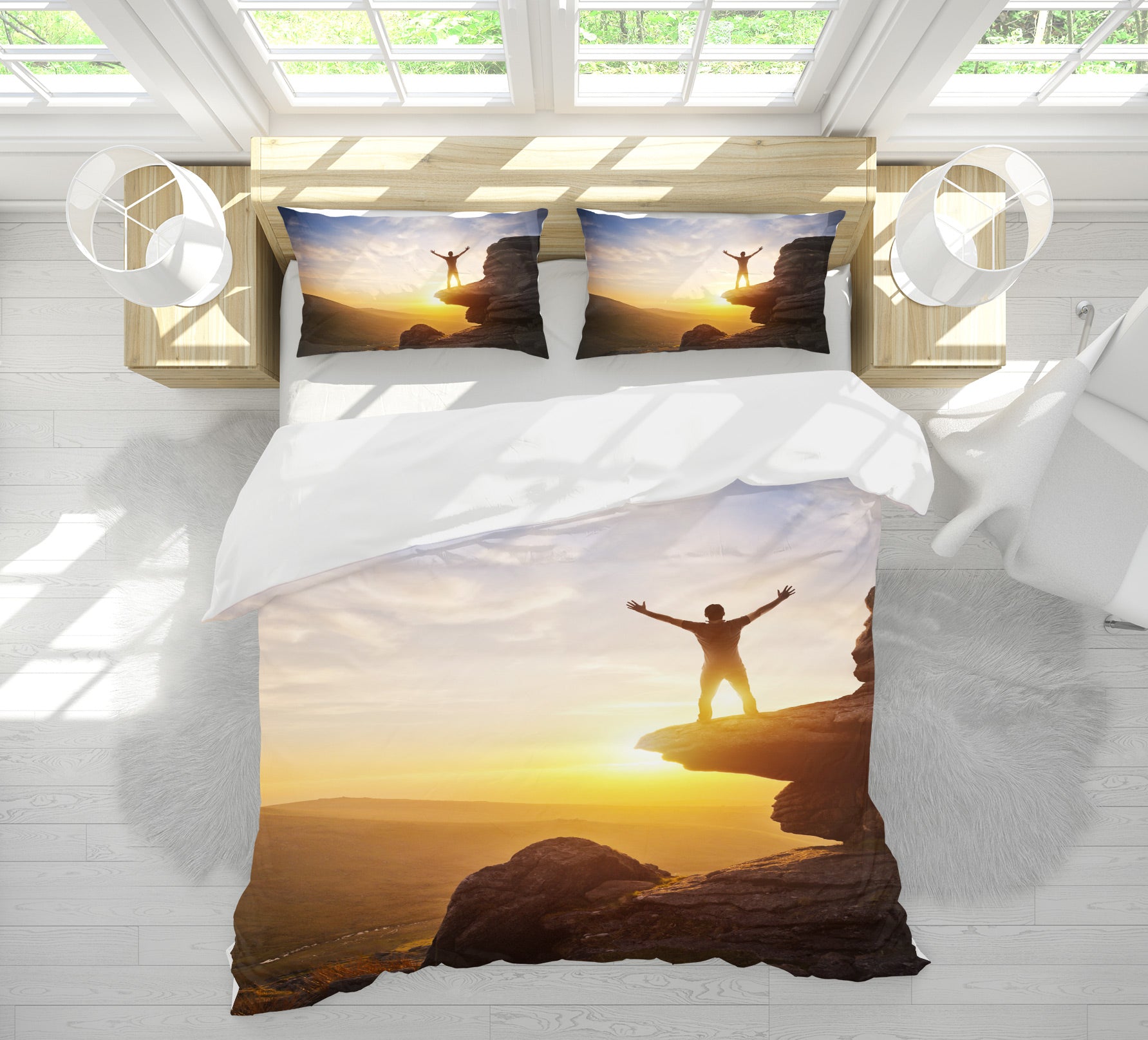 3D Cliff 14135 Bed Pillowcases Quilt