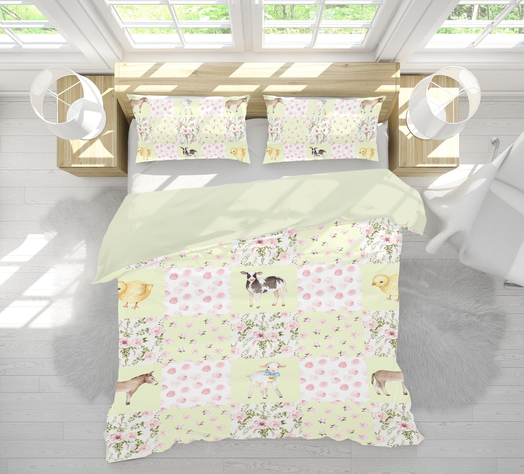 3D Cattle Chicken Sheep 201 Uta Naumann Bedding Bed Pillowcases Quilt Quiet Covers AJ Creativity Home 