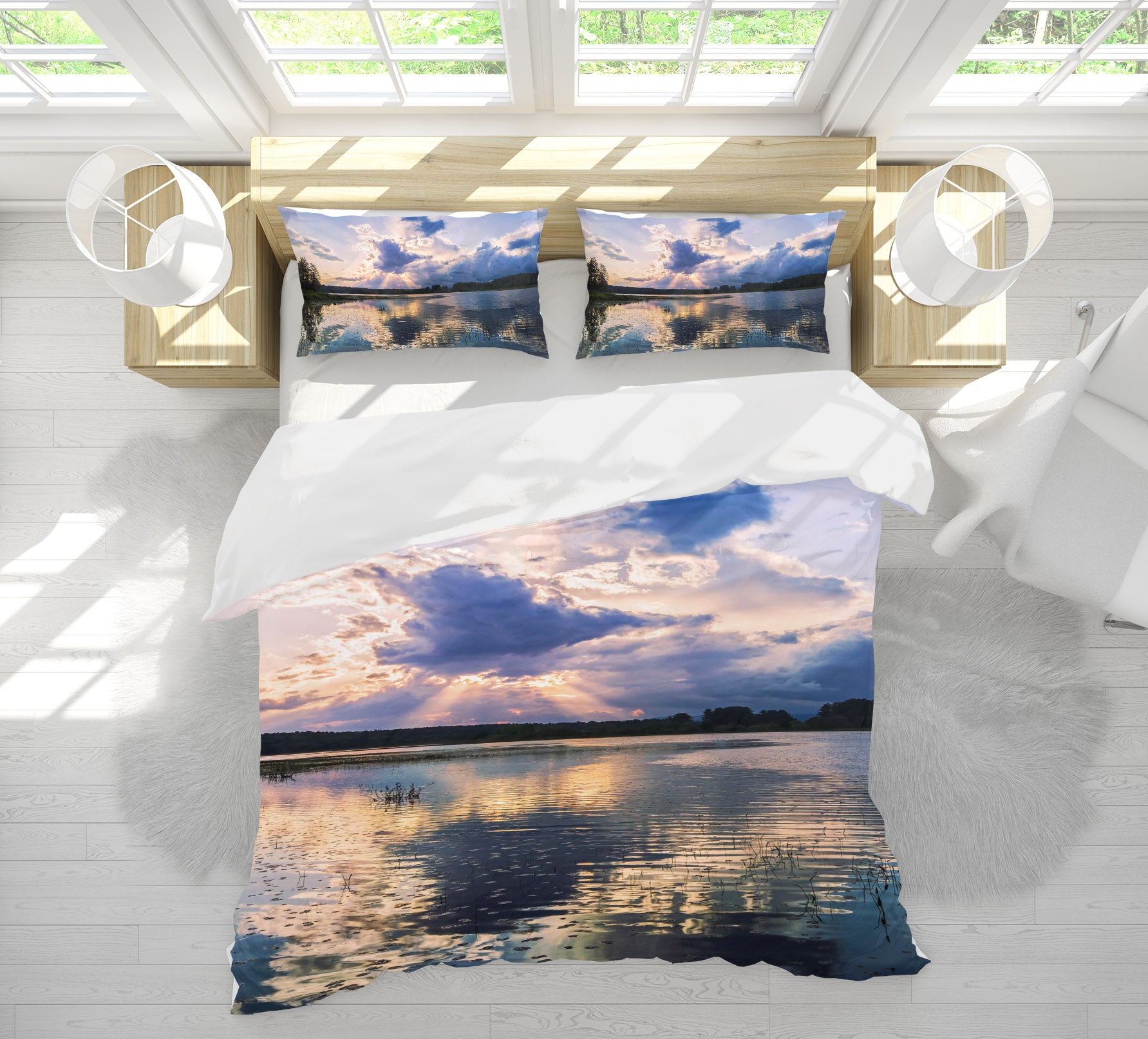 3D Reflecting Sunset 86040 Jerry LoFaro bedding Bed Pillowcases Quilt