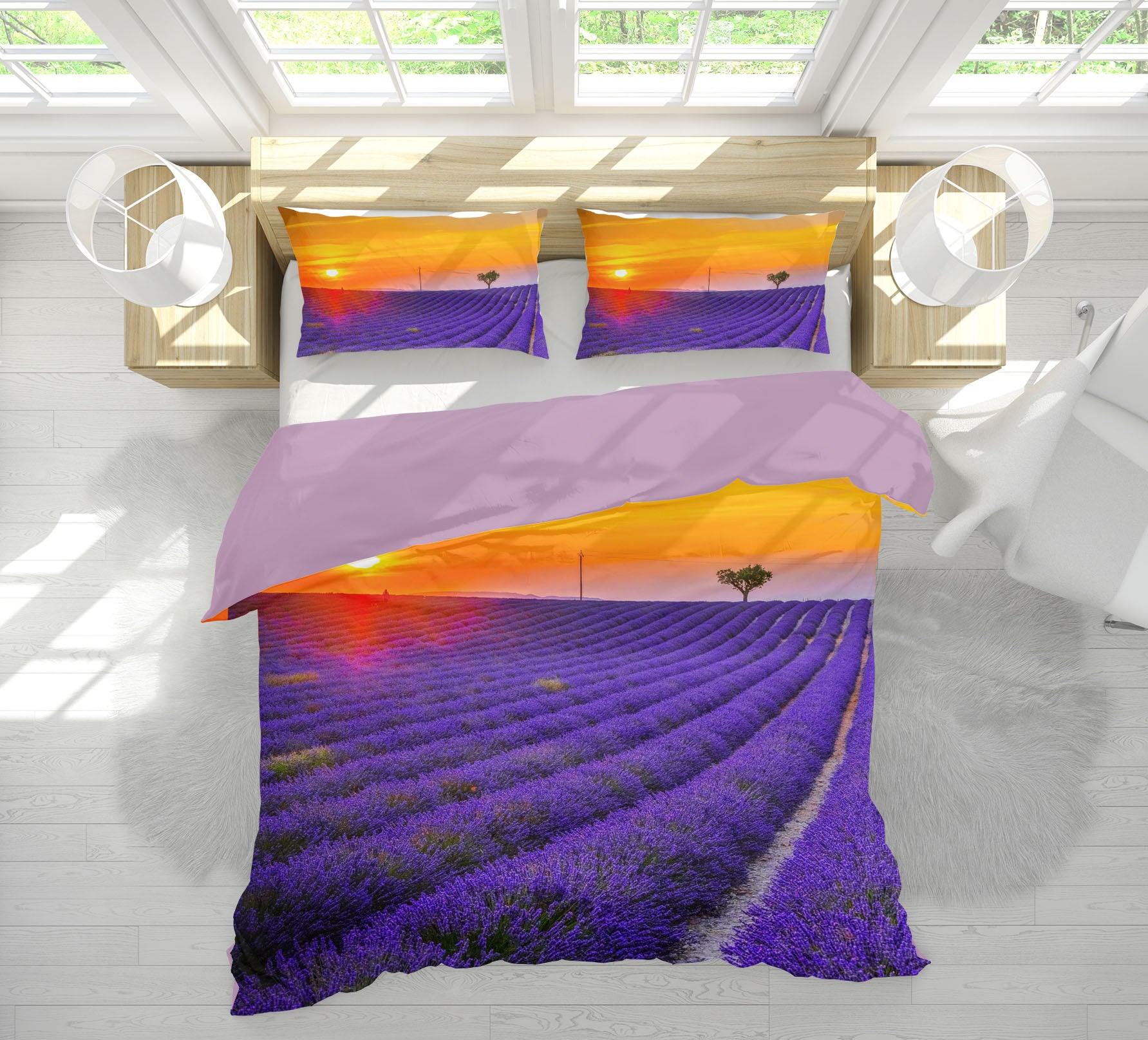 3D Valensole Lavender 165 Marco Carmassi Bedding Bed Pillowcases Quilt