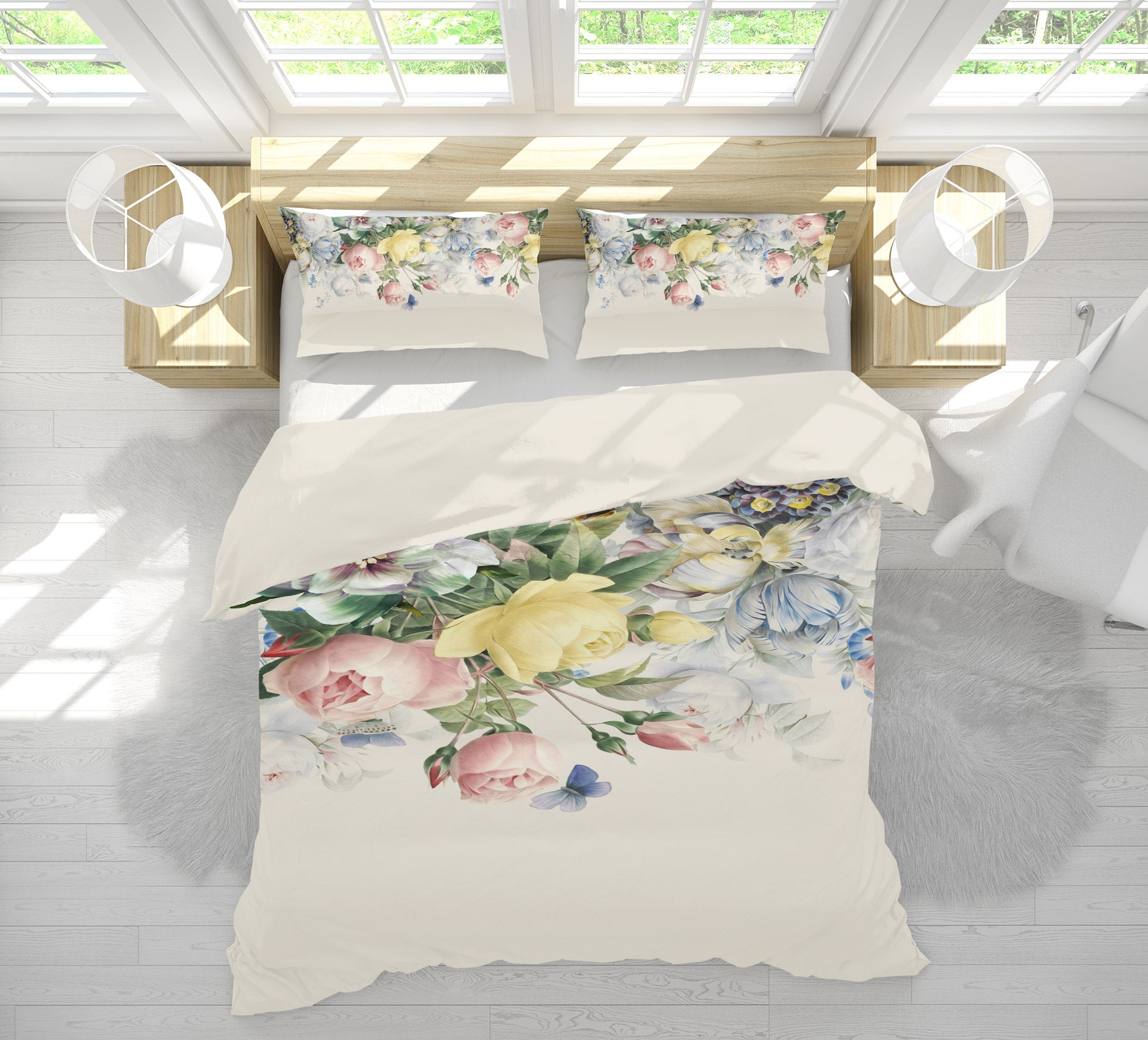 3D Flower Bush 12063 Bed Pillowcases Quilt