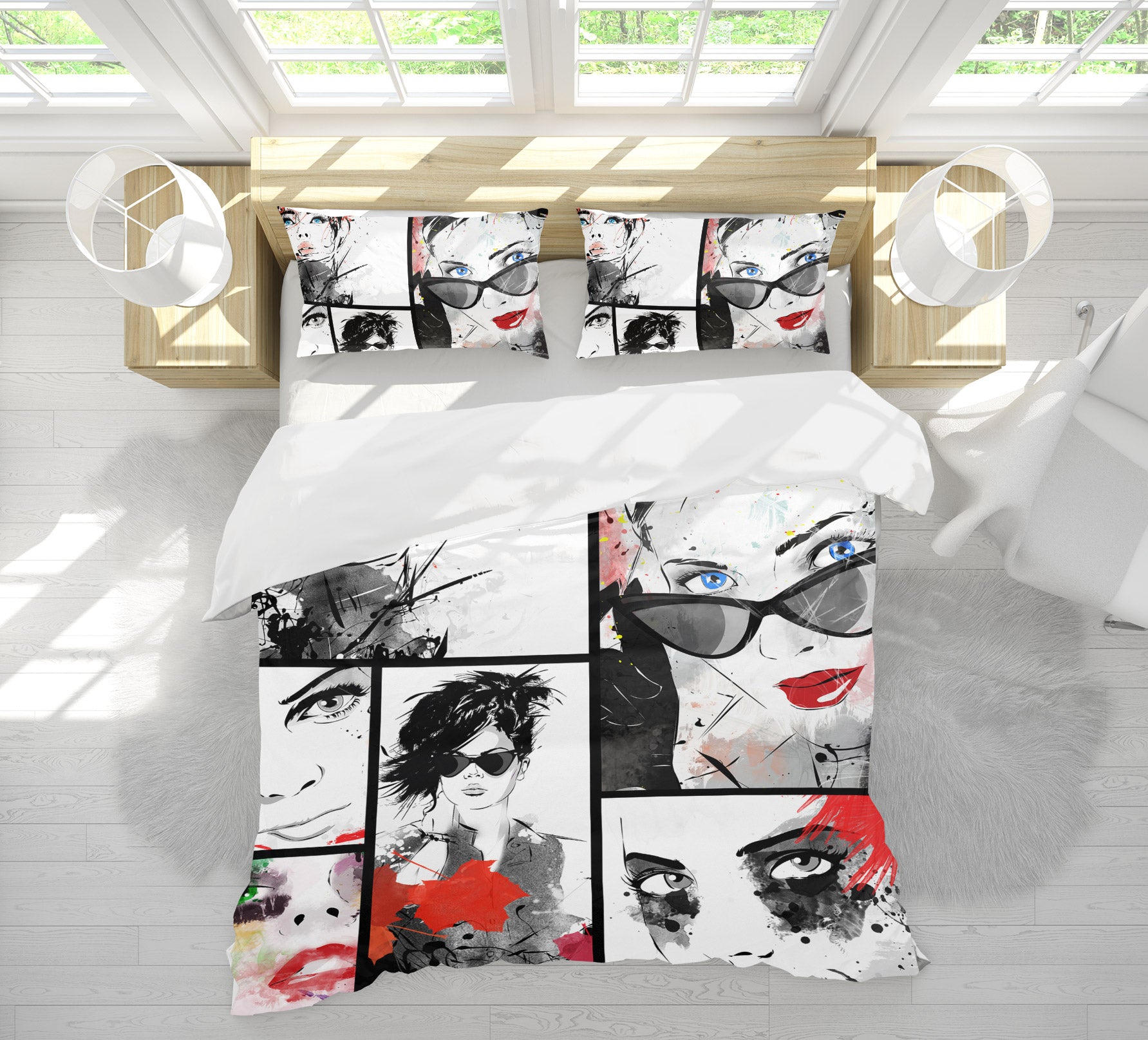 3D Sunglasses Model 020 Bed Pillowcases Quilt