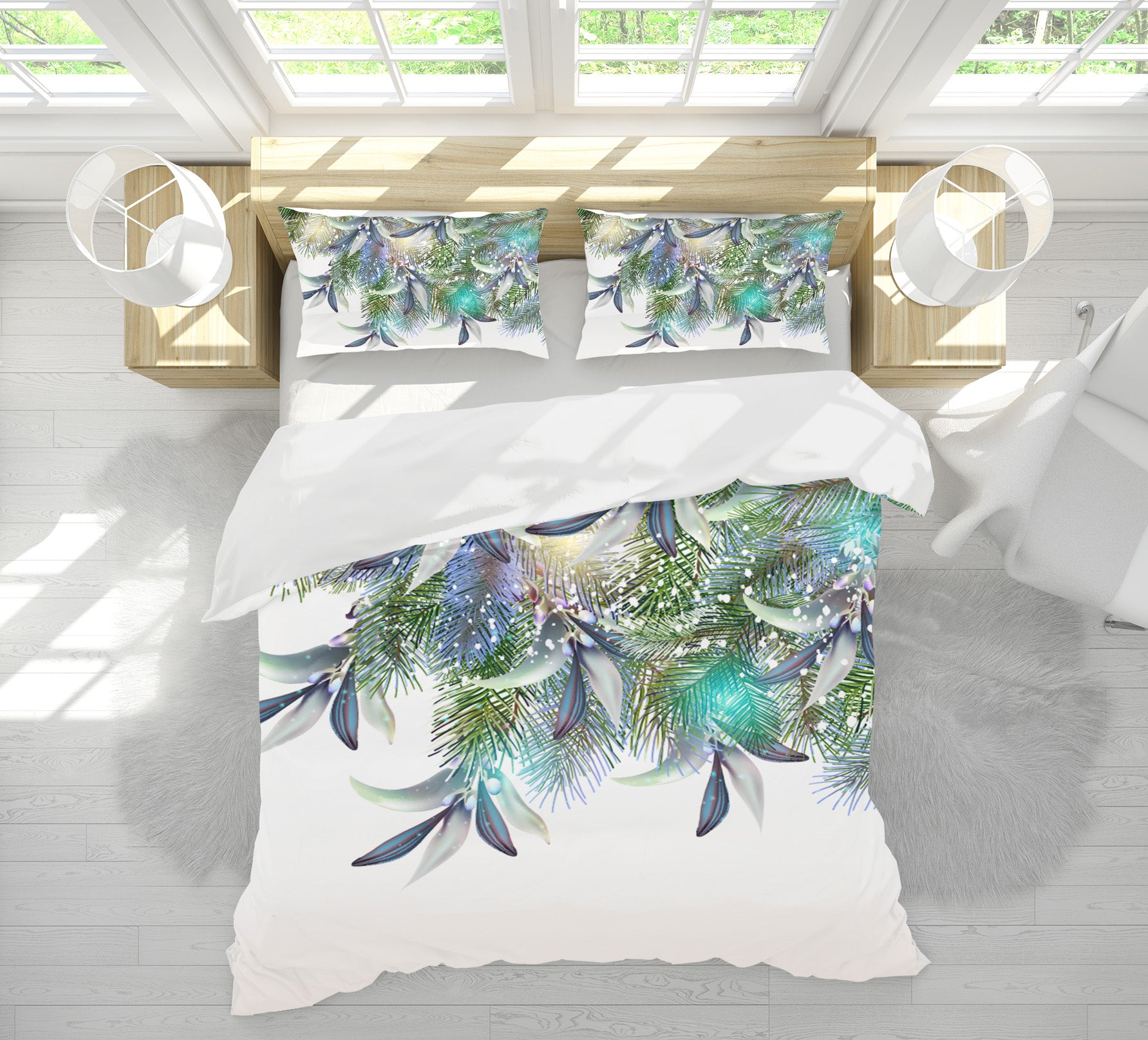 3D Leaves 15024 Bed Pillowcases Quilt