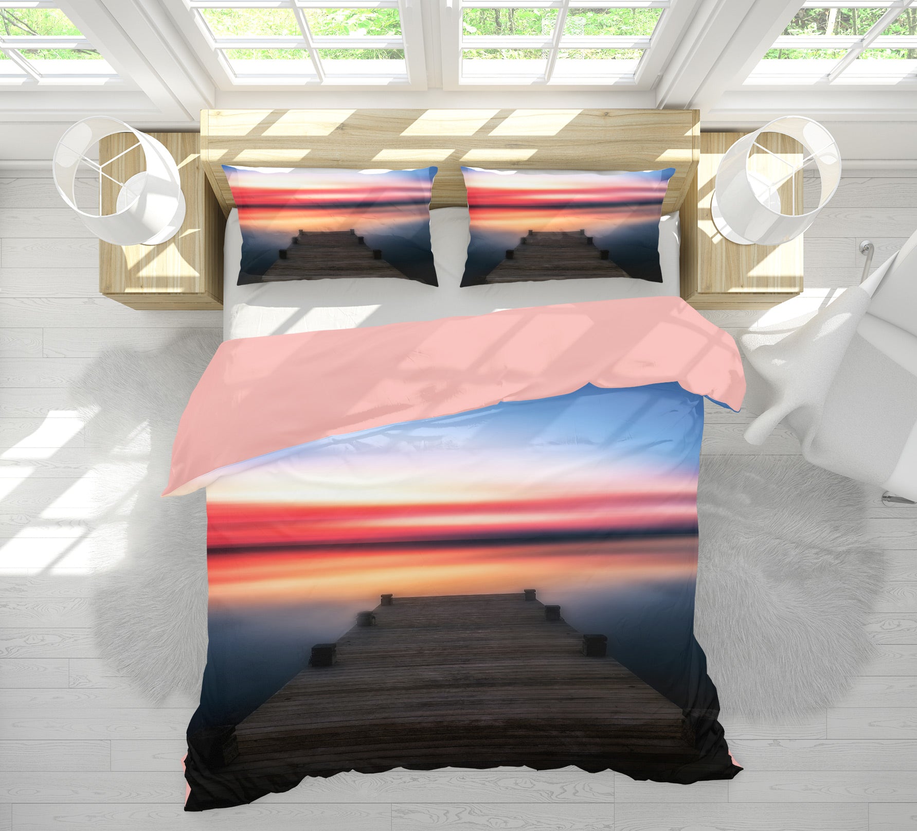 3D Bridge Sea Surface 16095 Bed Pillowcases Quilt
