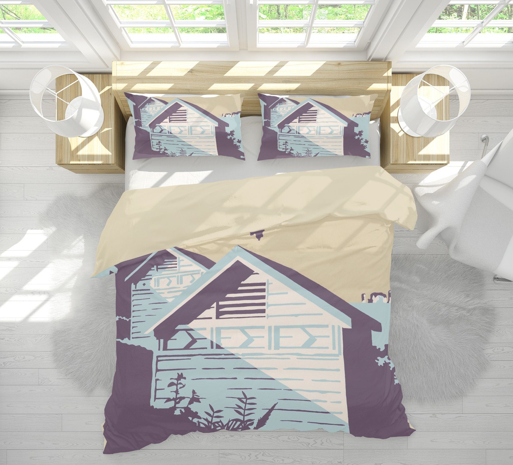 3D Canford Cliffs Old Harry Rocks 2009 Steve Read Bedding Bed Pillowcases Quilt Quiet Covers AJ Creativity Home 