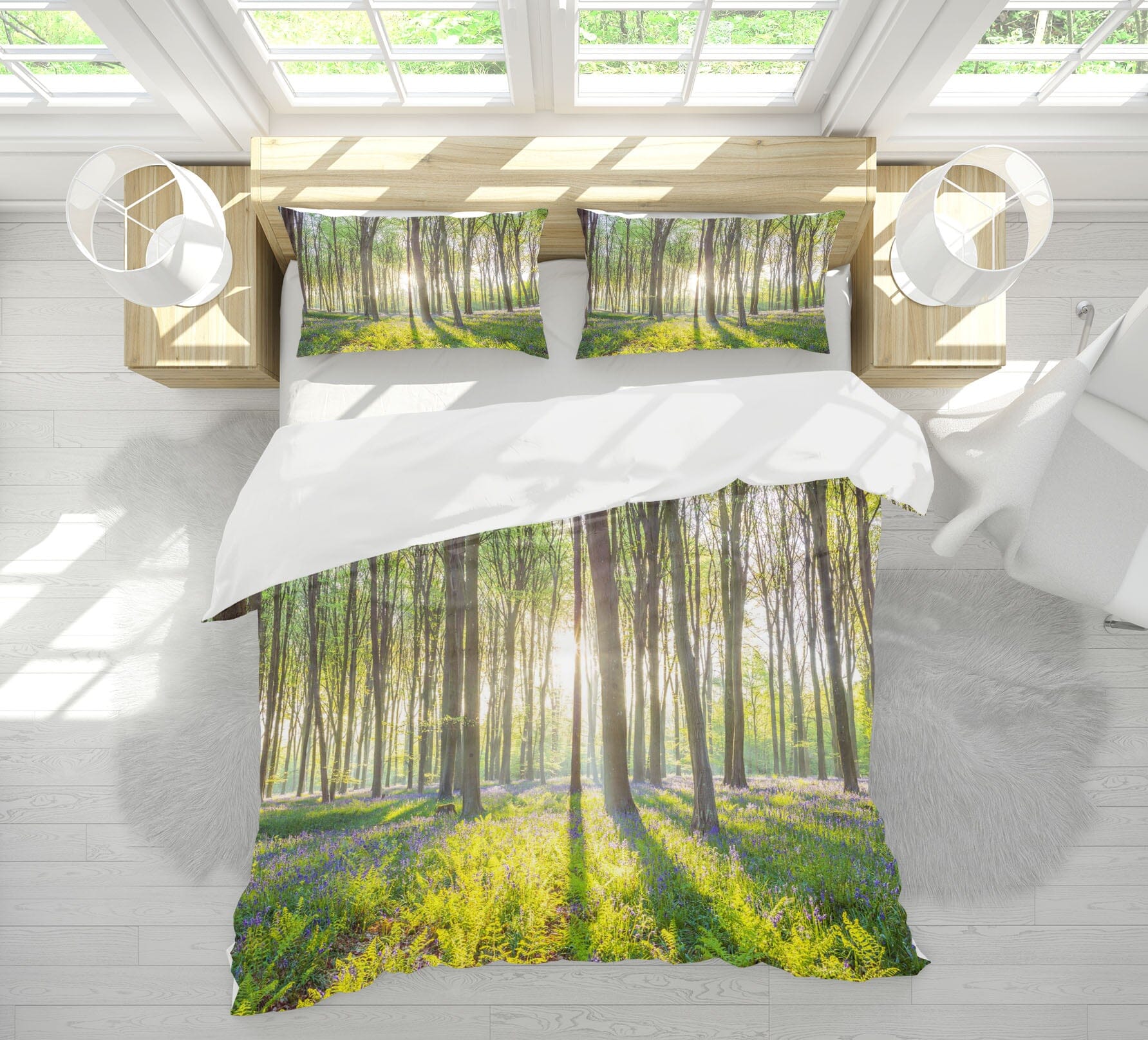 3D Sunshine Forest 2022 Assaf Frank Bedding Bed Pillowcases Quilt Quiet Covers AJ Creativity Home 