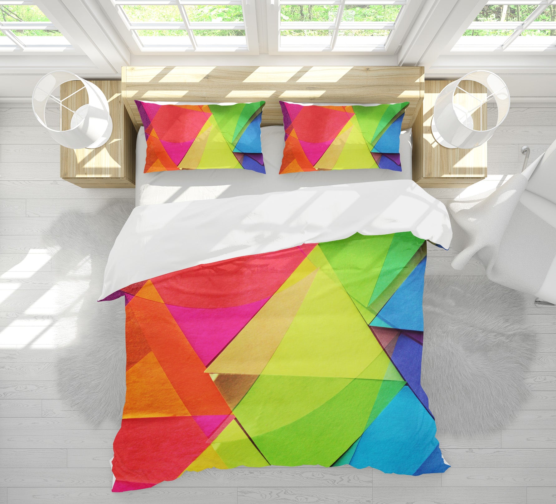 3D Colored Triangle 70030 Shandra Smith Bedding Bed Pillowcases Quilt