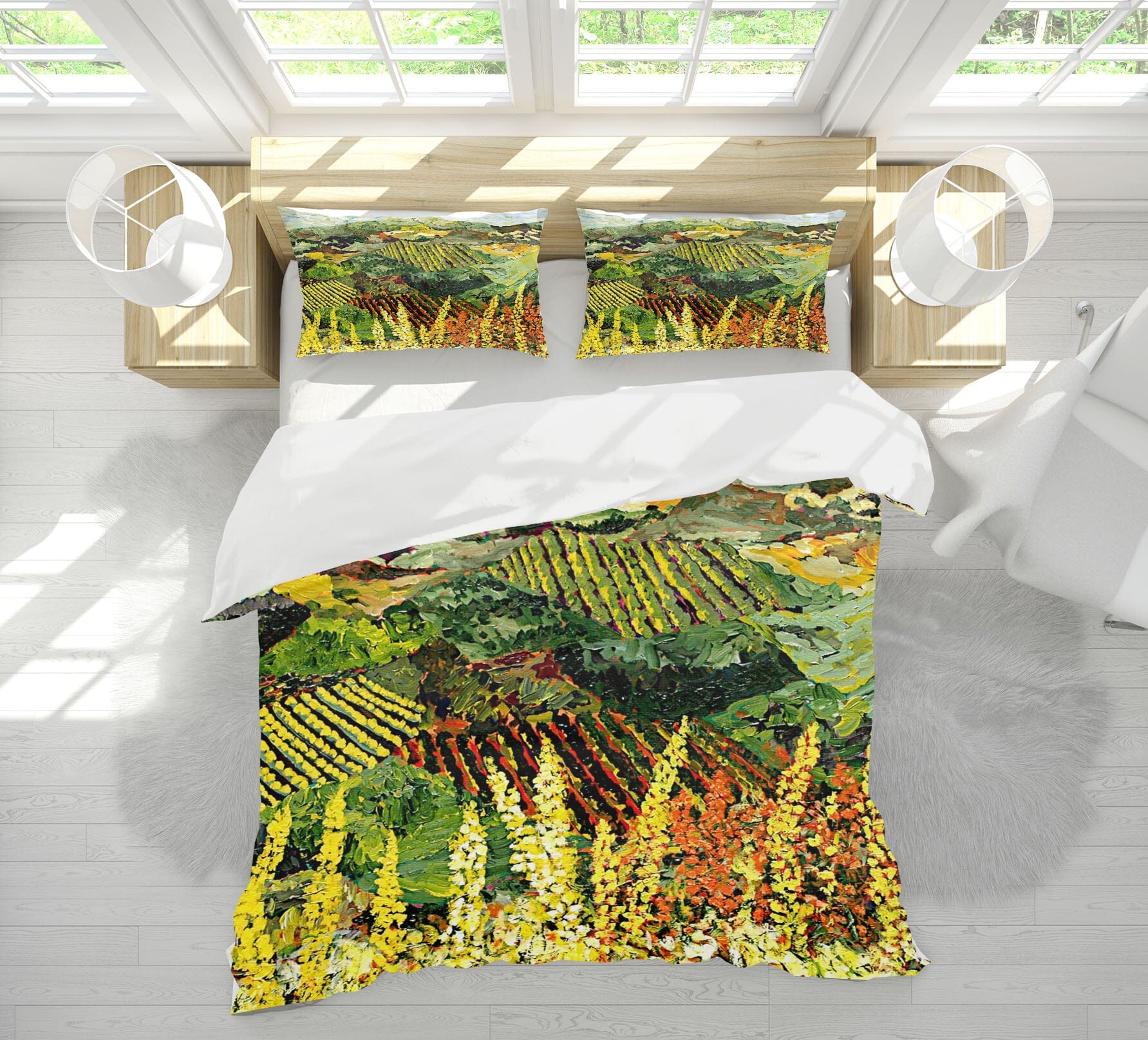 3D Flower Field 2006 Allan P. Friedlander Bedding Bed Pillowcases Quilt Quiet Covers AJ Creativity Home 