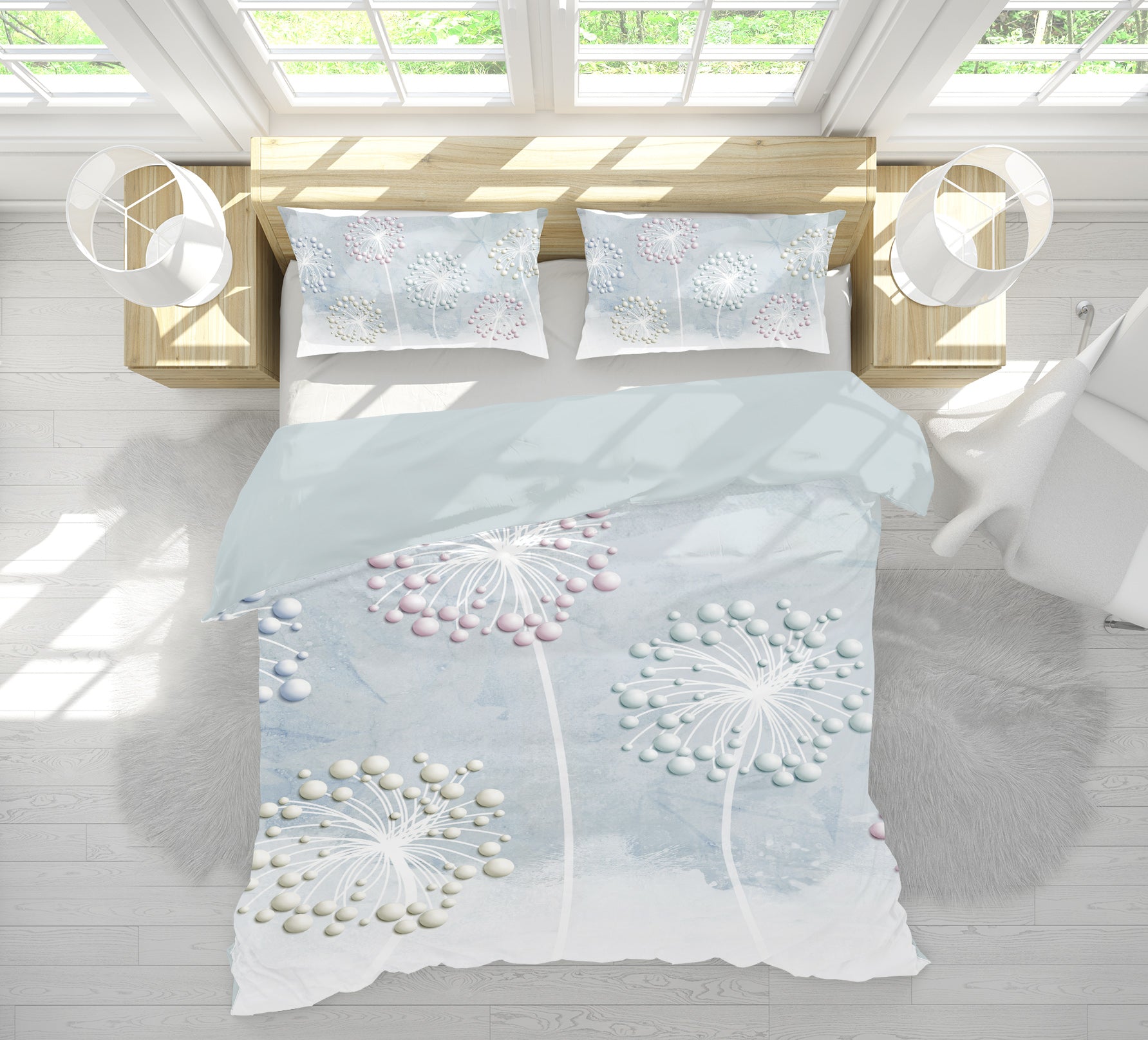 3D Dandelion 12096 Bed Pillowcases Quilt