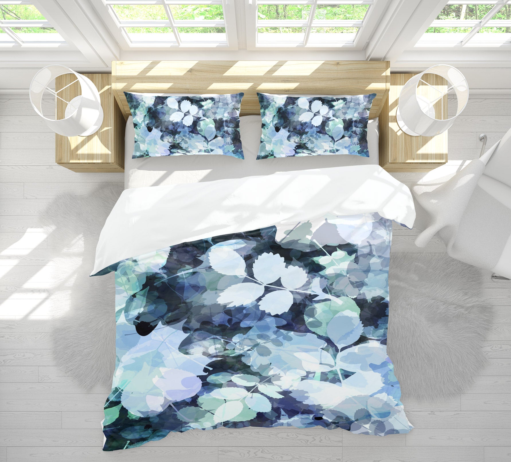 3D Leaves 13217 Bed Pillowcases Quilt