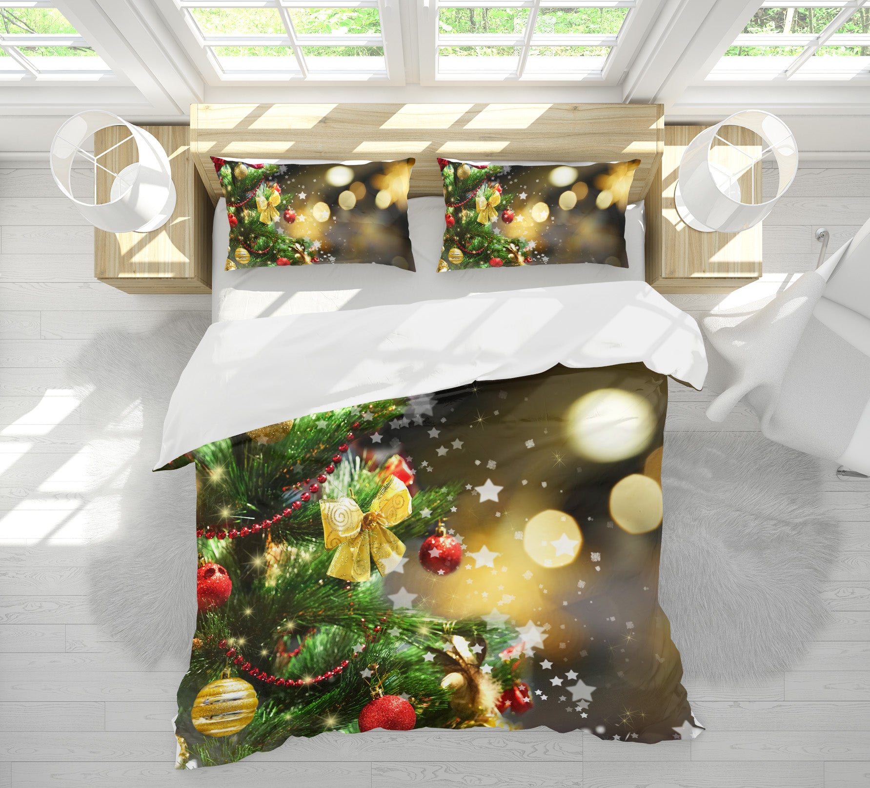 3D Bowknot Ball 51140 Christmas Quilt Duvet Cover Xmas Bed Pillowcases