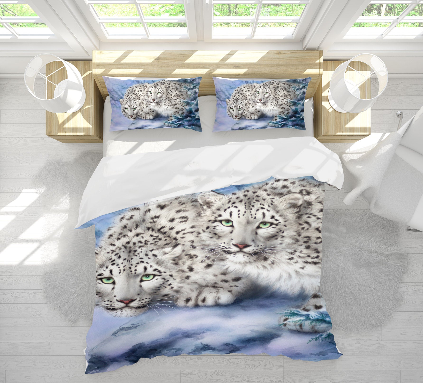 3D Snow Leopard 5903 Kayomi Harai Bedding Bed Pillowcases Quilt Cover Duvet Cover