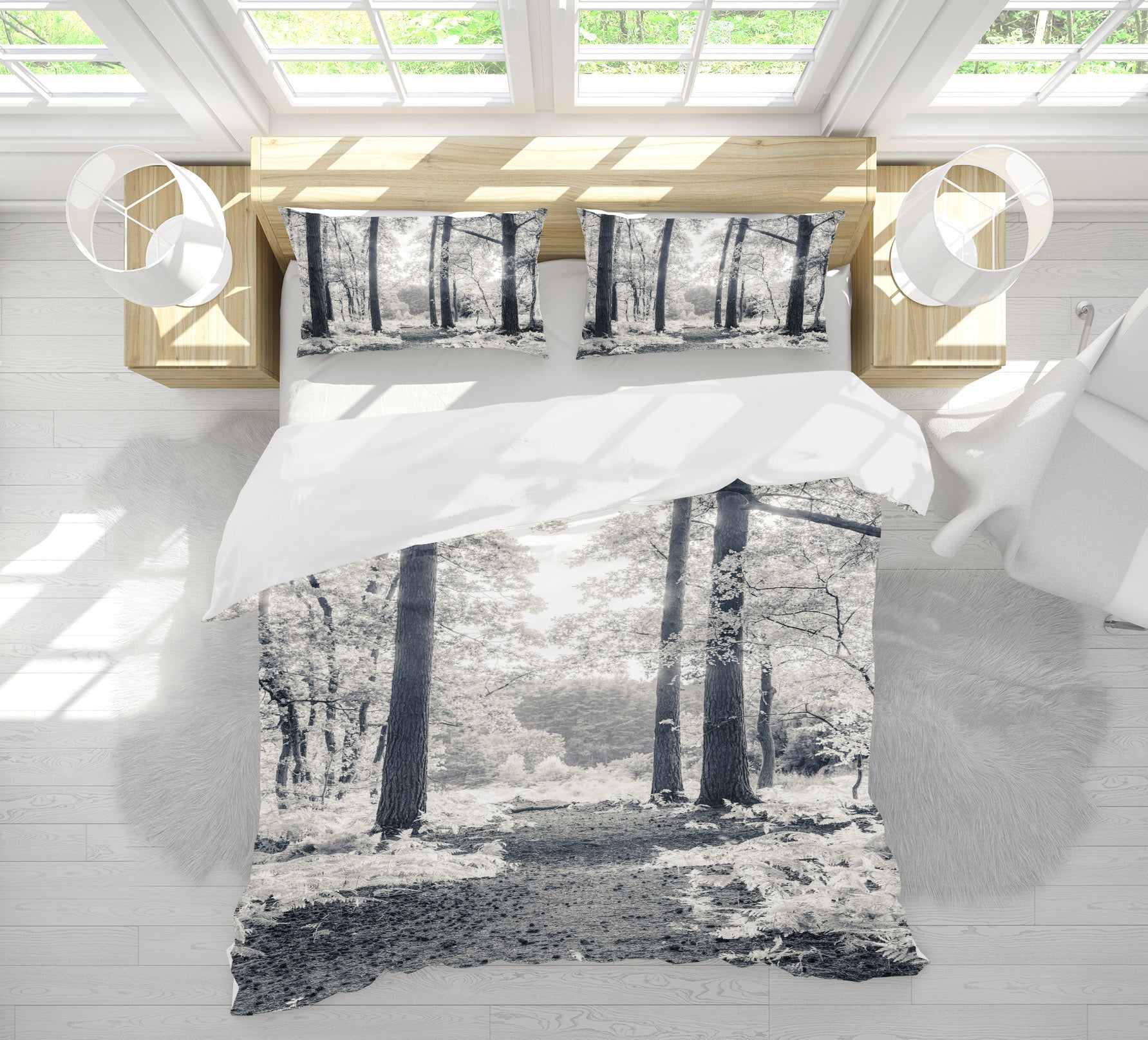 3D White Leaf 7198 Assaf Frank Bedding Bed Pillowcases Quilt Cover Duvet Cover