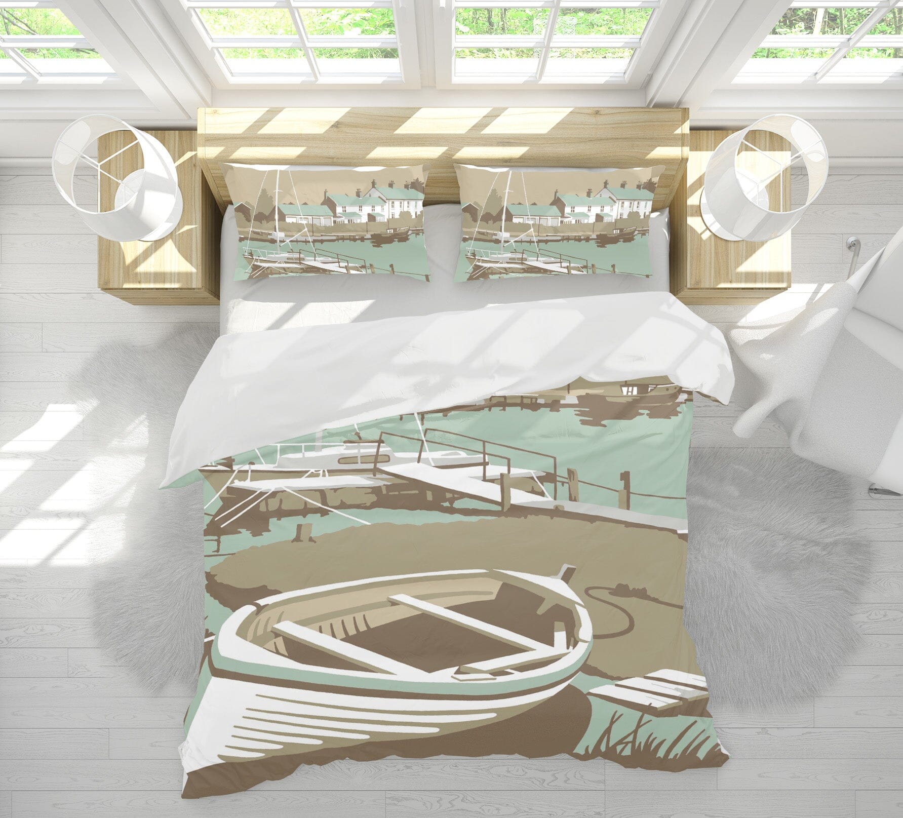 3D Southwold Harbour 2060 Steve Read Bedding Bed Pillowcases Quilt Quiet Covers AJ Creativity Home 